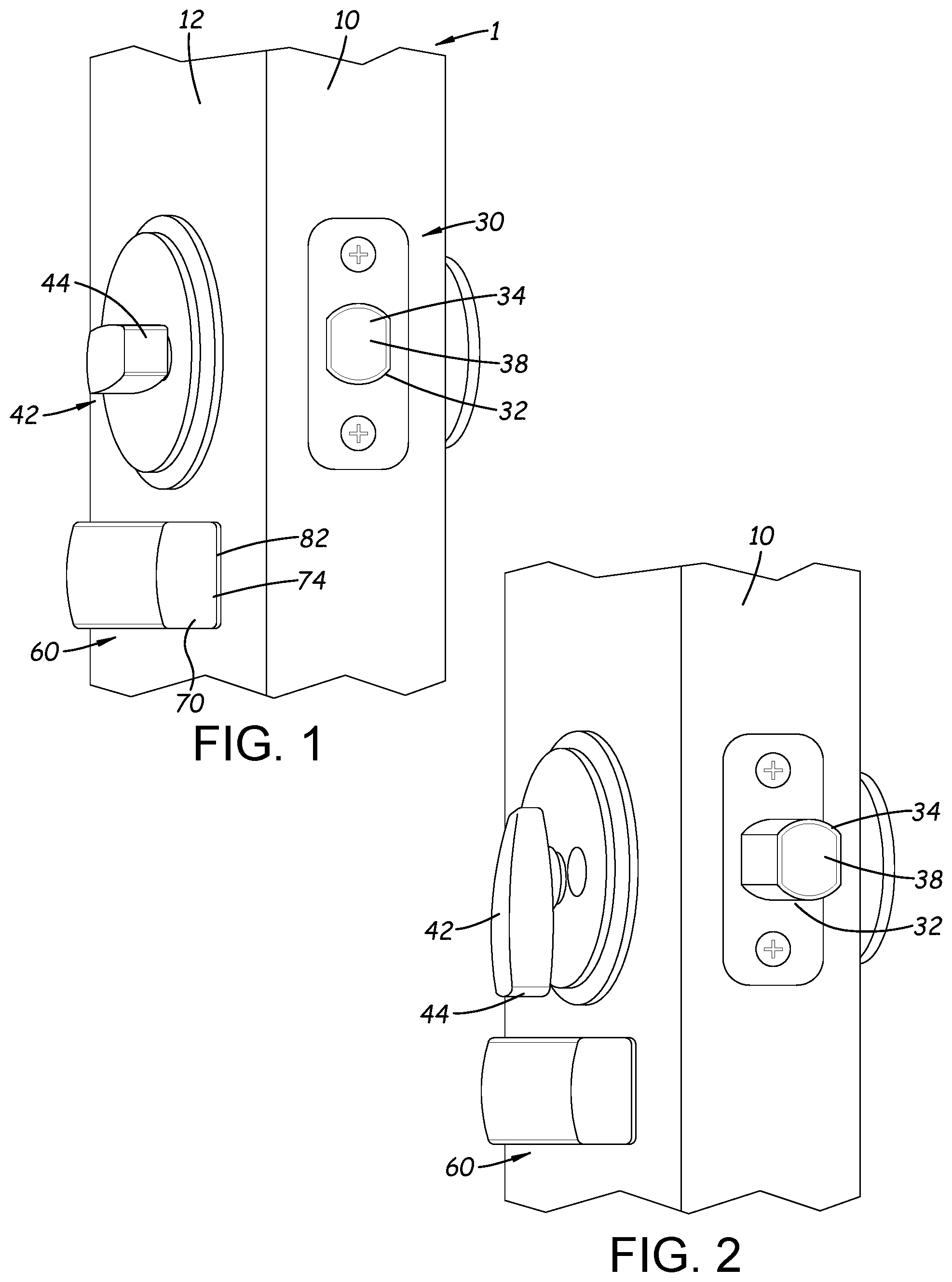 Patent US11774267 — System and apparatus for sensing and providing alerts for deadbolt lock status — Figure 1
