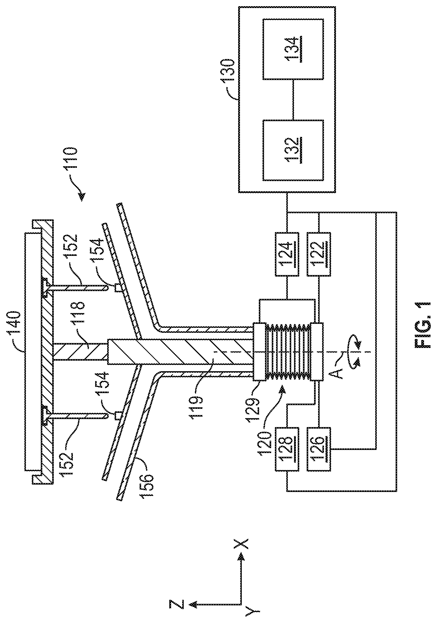 Patent US11774306 Figure 1 – System and method for maintenance of rotation-lift assembly