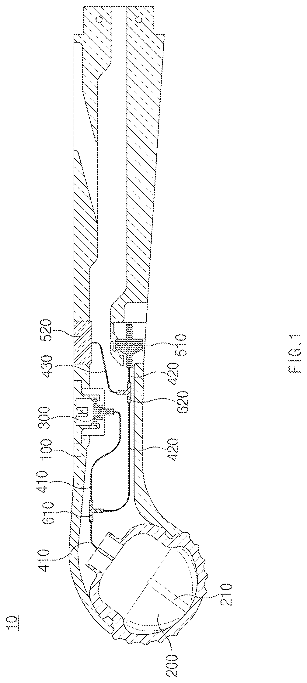 Patent US11774307 — Foot structure for walking robot, walking robot including foot structure, and method of operating walking robot — Figure 1