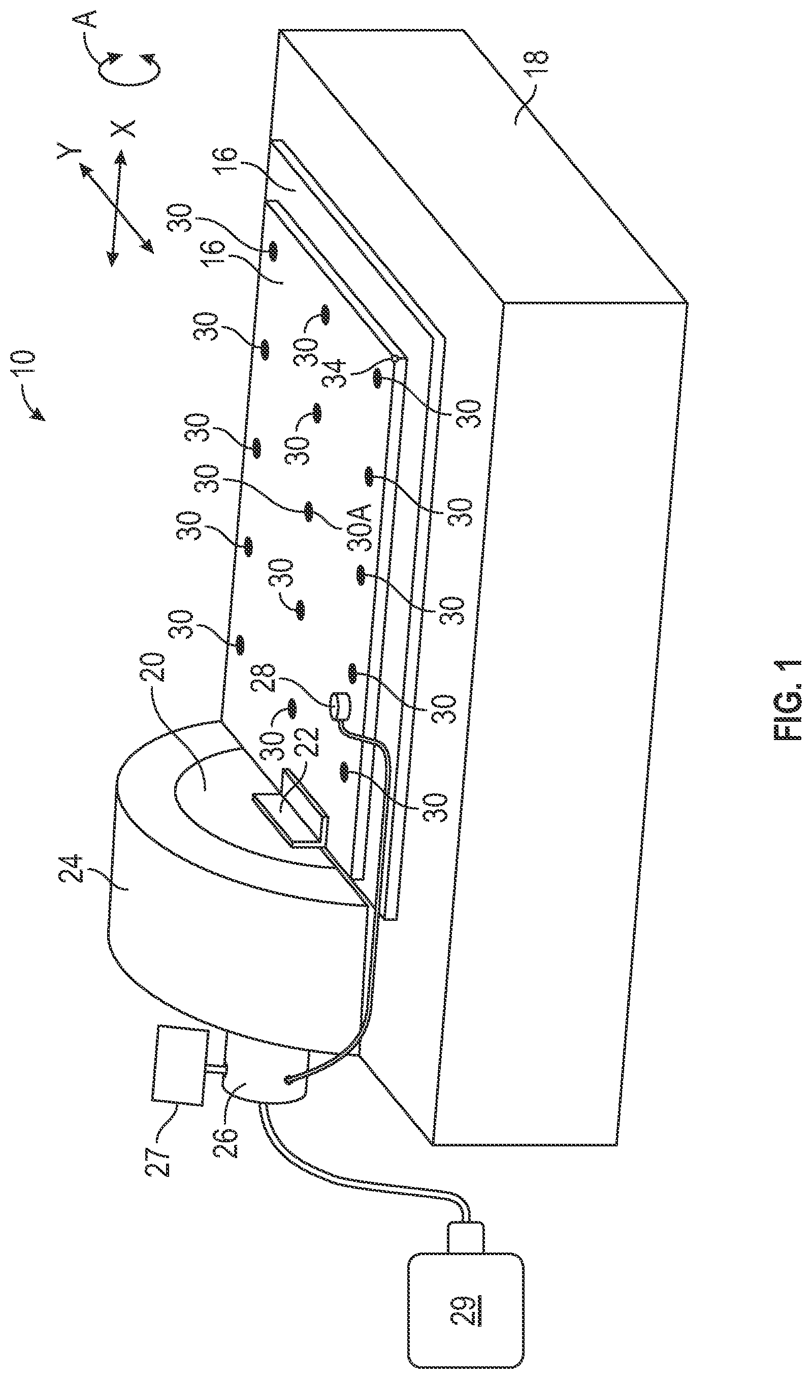 Patent US11774319 — Method of designing a fixture for a vibration testing system and a vibration testing system having the test fixture — Figure 1