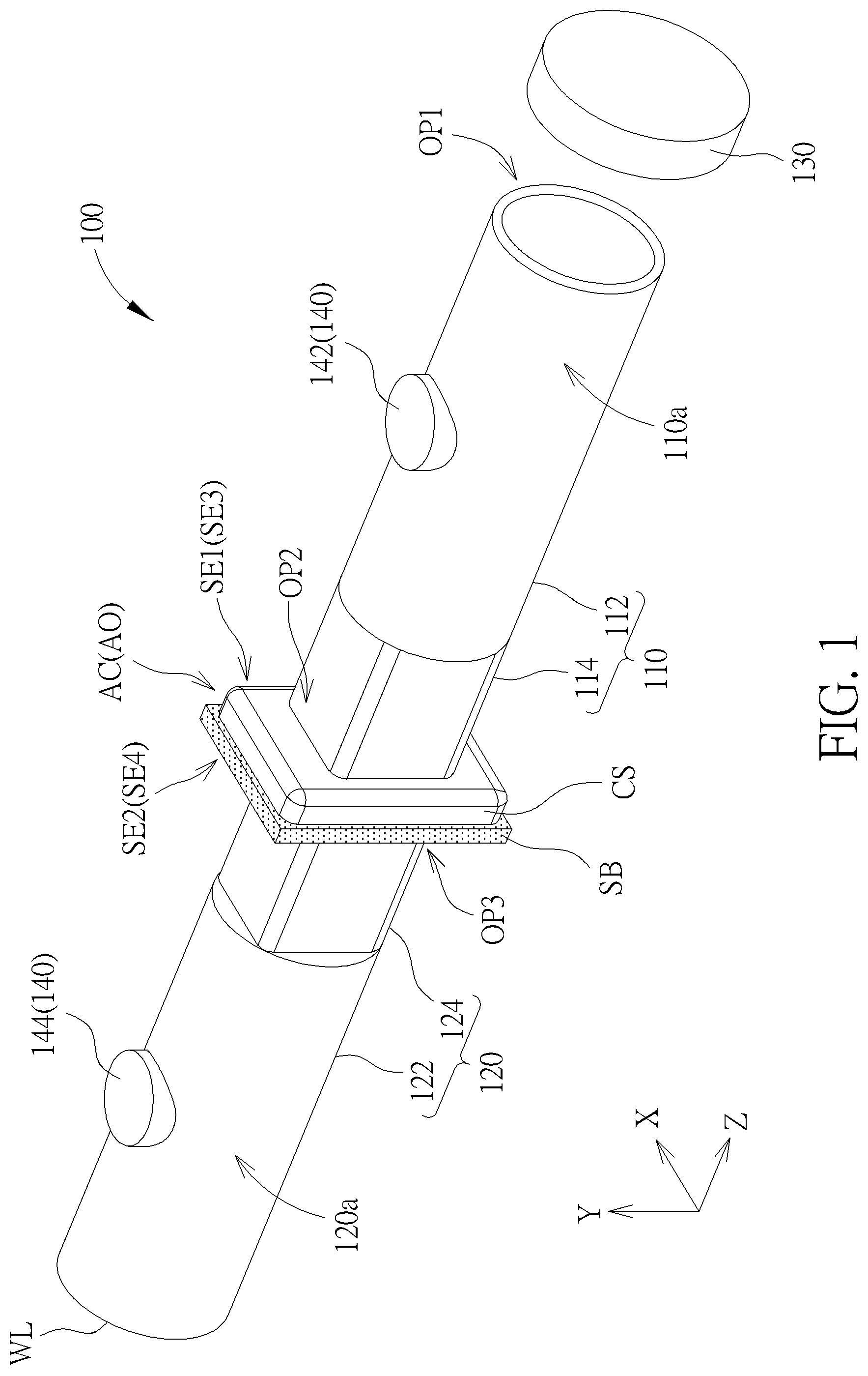 Patent US11774320 — Acoustic impedance measuring system and acoustic impedance measuring method — Figure 1