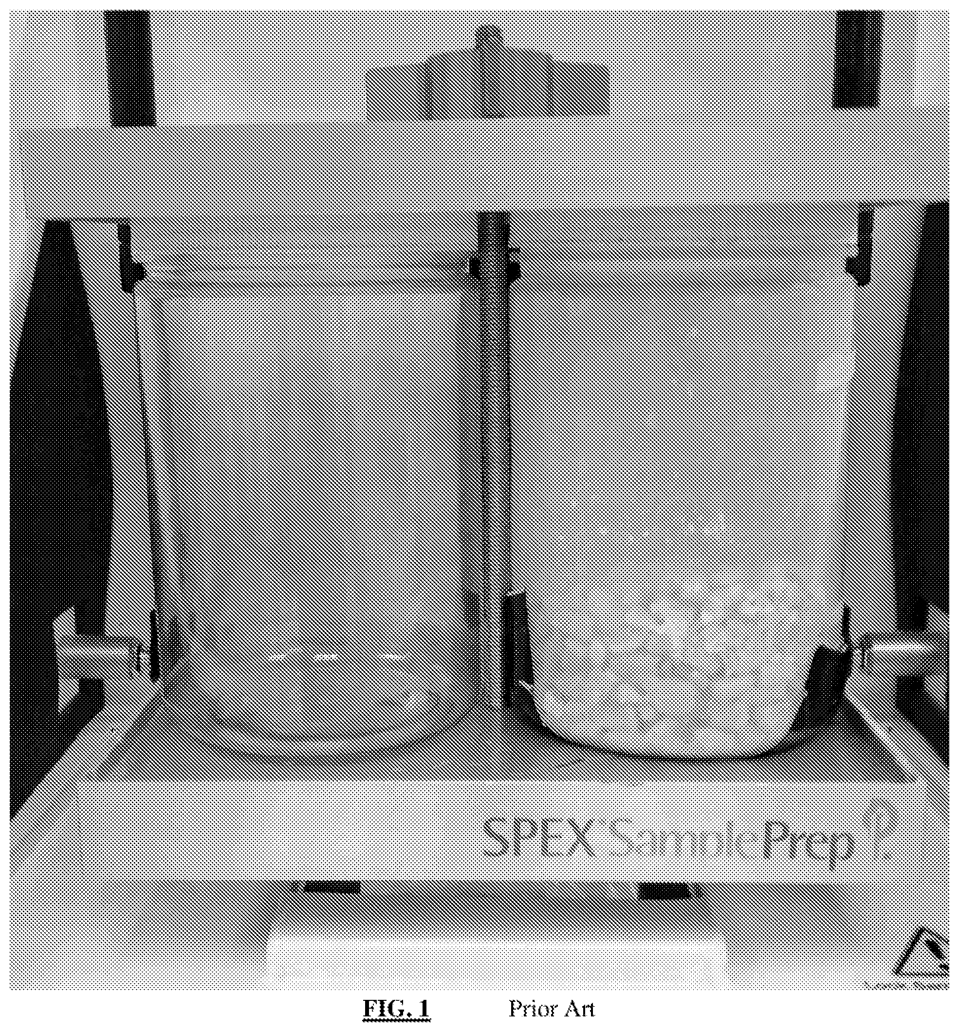 Patent US11774328 — Homogenizer and method of grinding large sample quantities — Figure 1