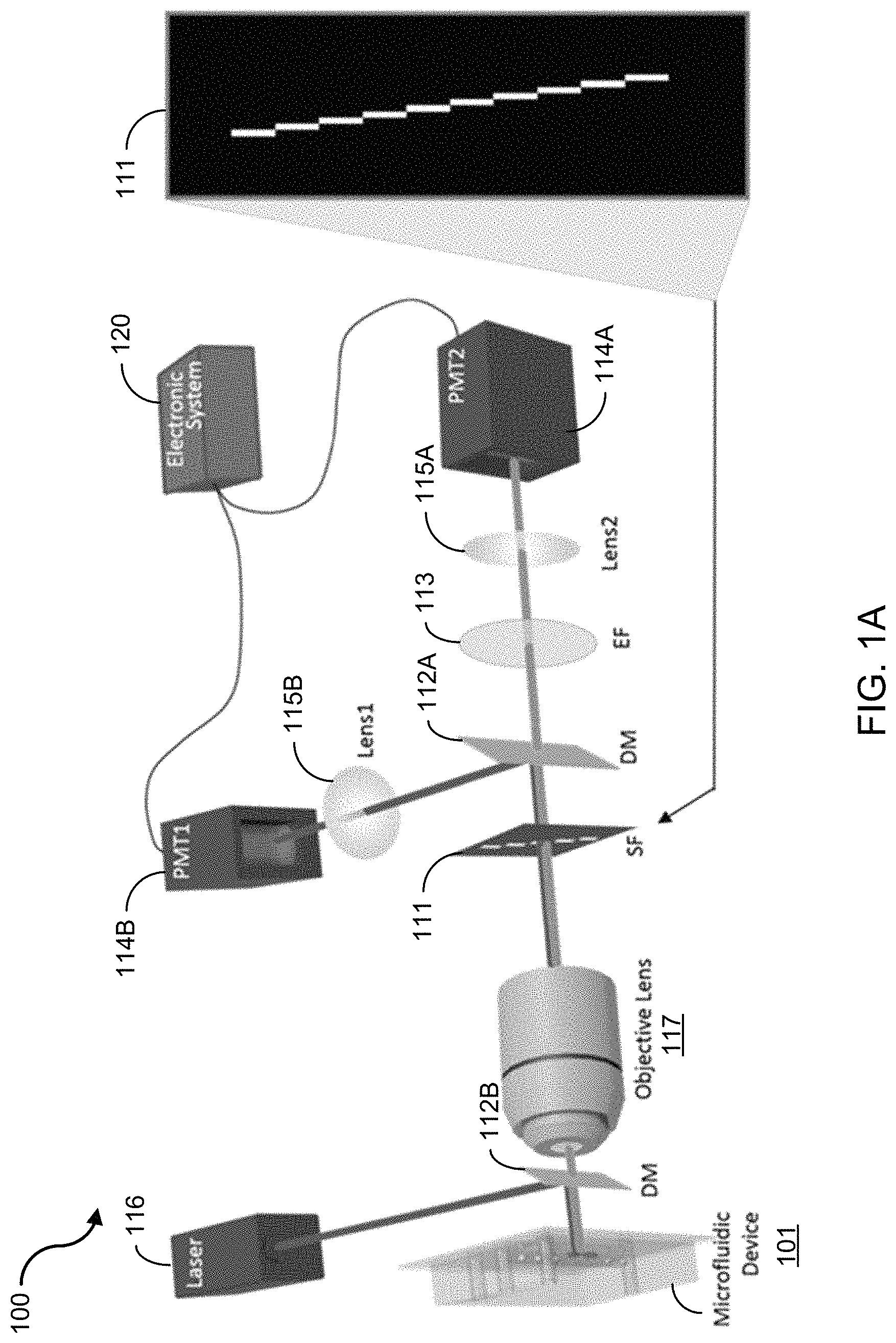 Patent US11774362 — Imaging flow cytometer using spatial-temporal transformation — Figure 1