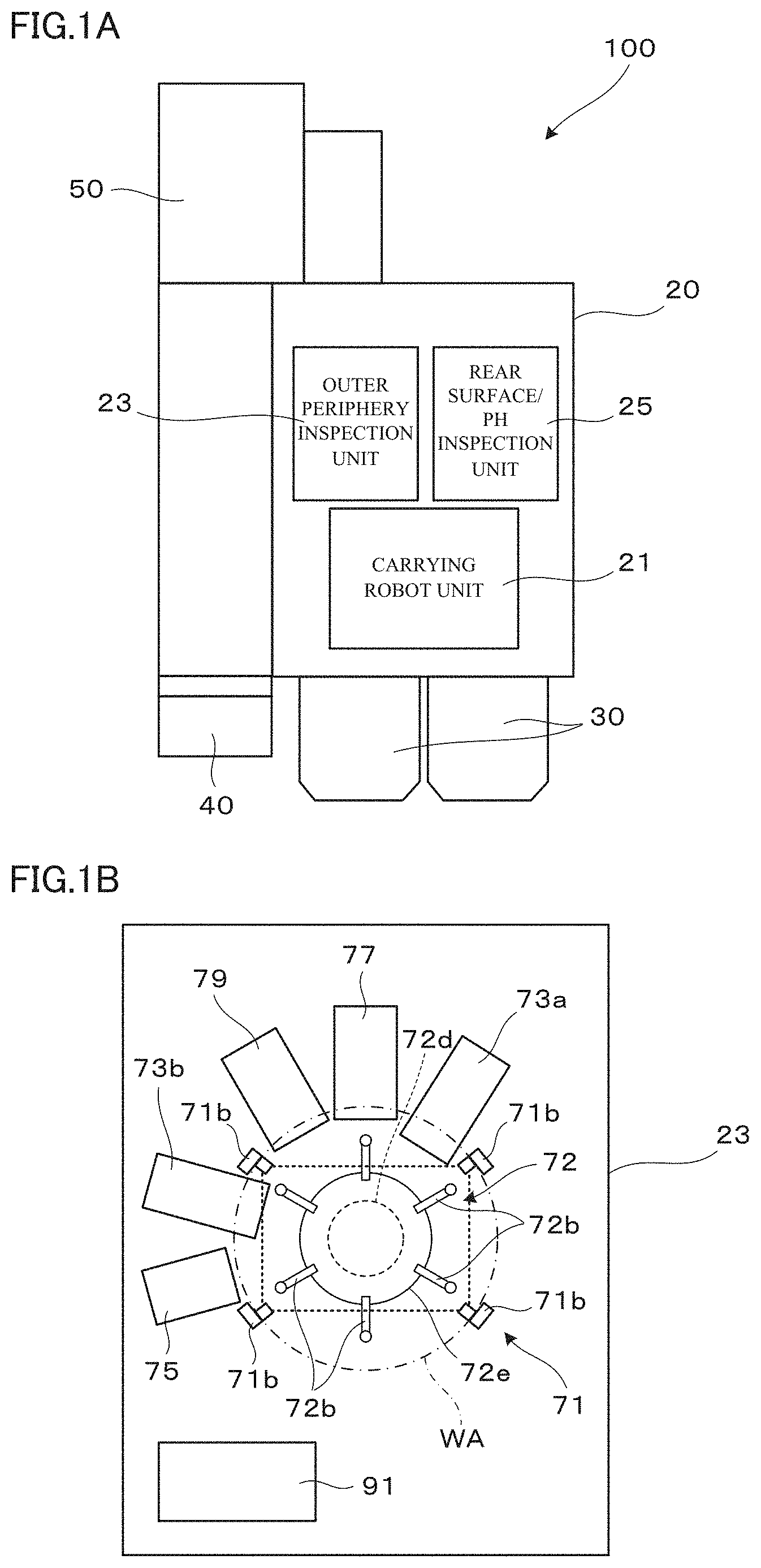 Patent US11774374 — Inspection device — Figure 1