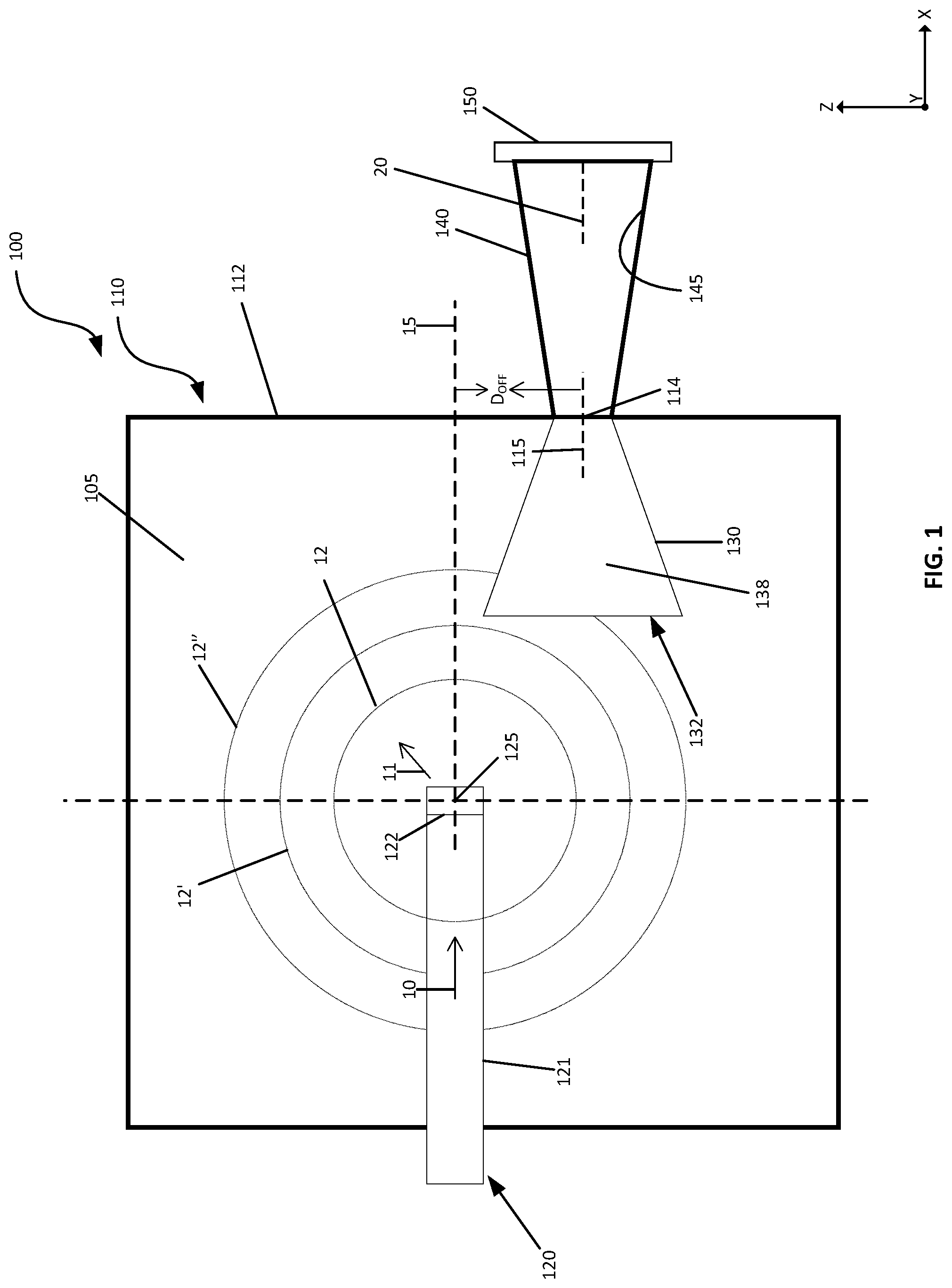 Patent US11774375 — Re-entrant cones for moderator chamber of a neutron imaging system — Figure 1
