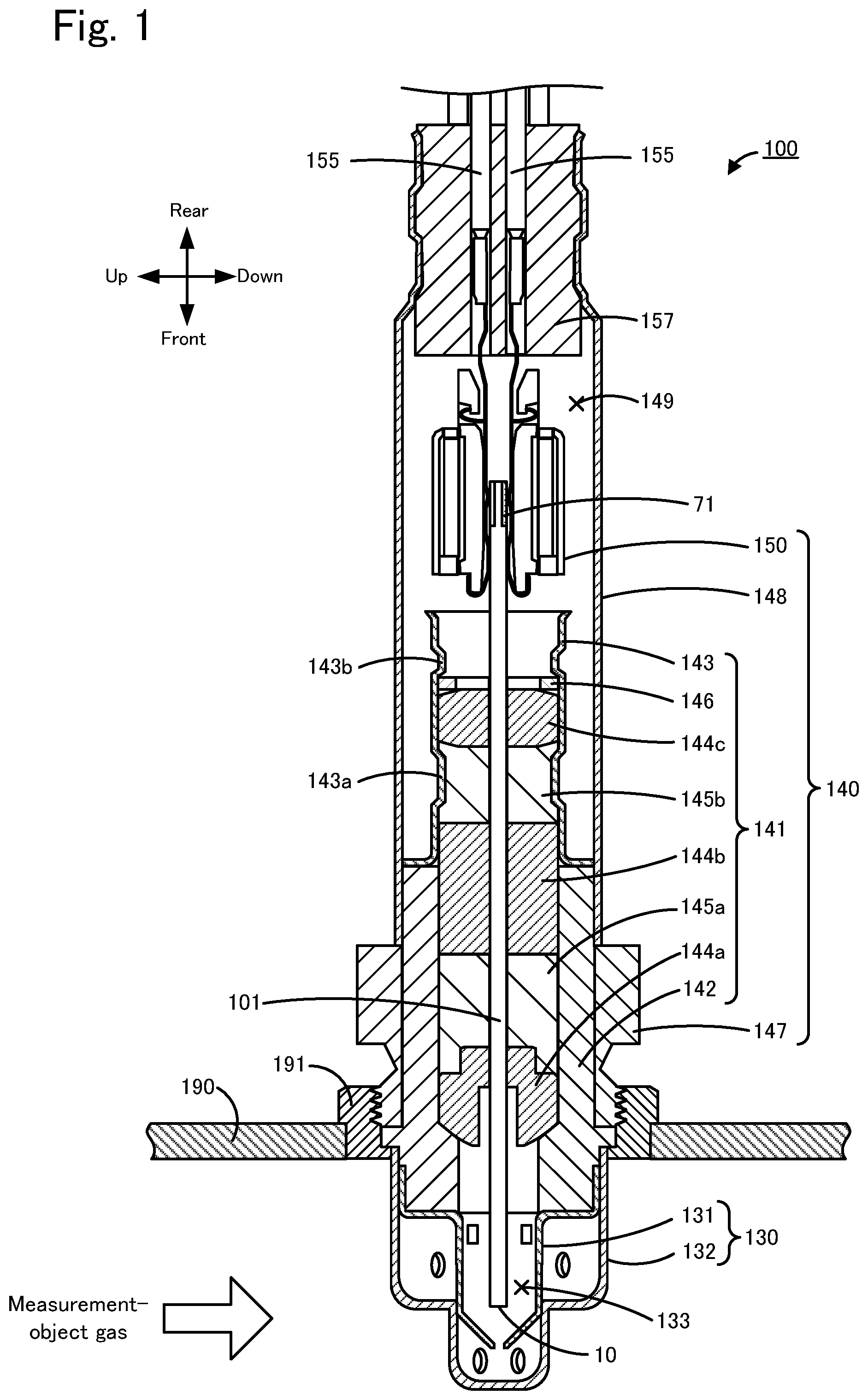 Patent US11774398 — Sensor element and gas sensor — Figure 1
