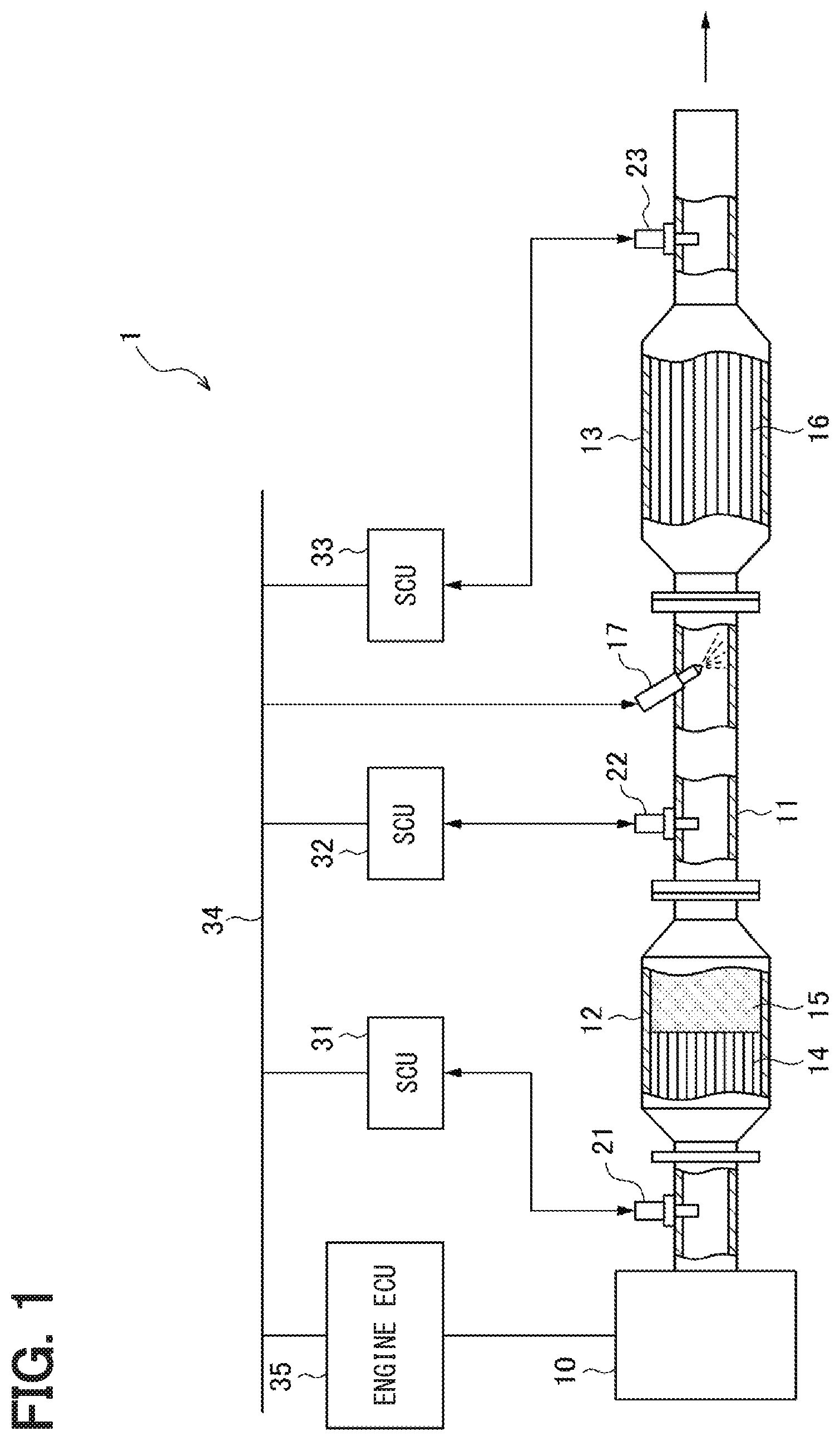 Patent US11774403 — Gas sensor control device — Figure 1