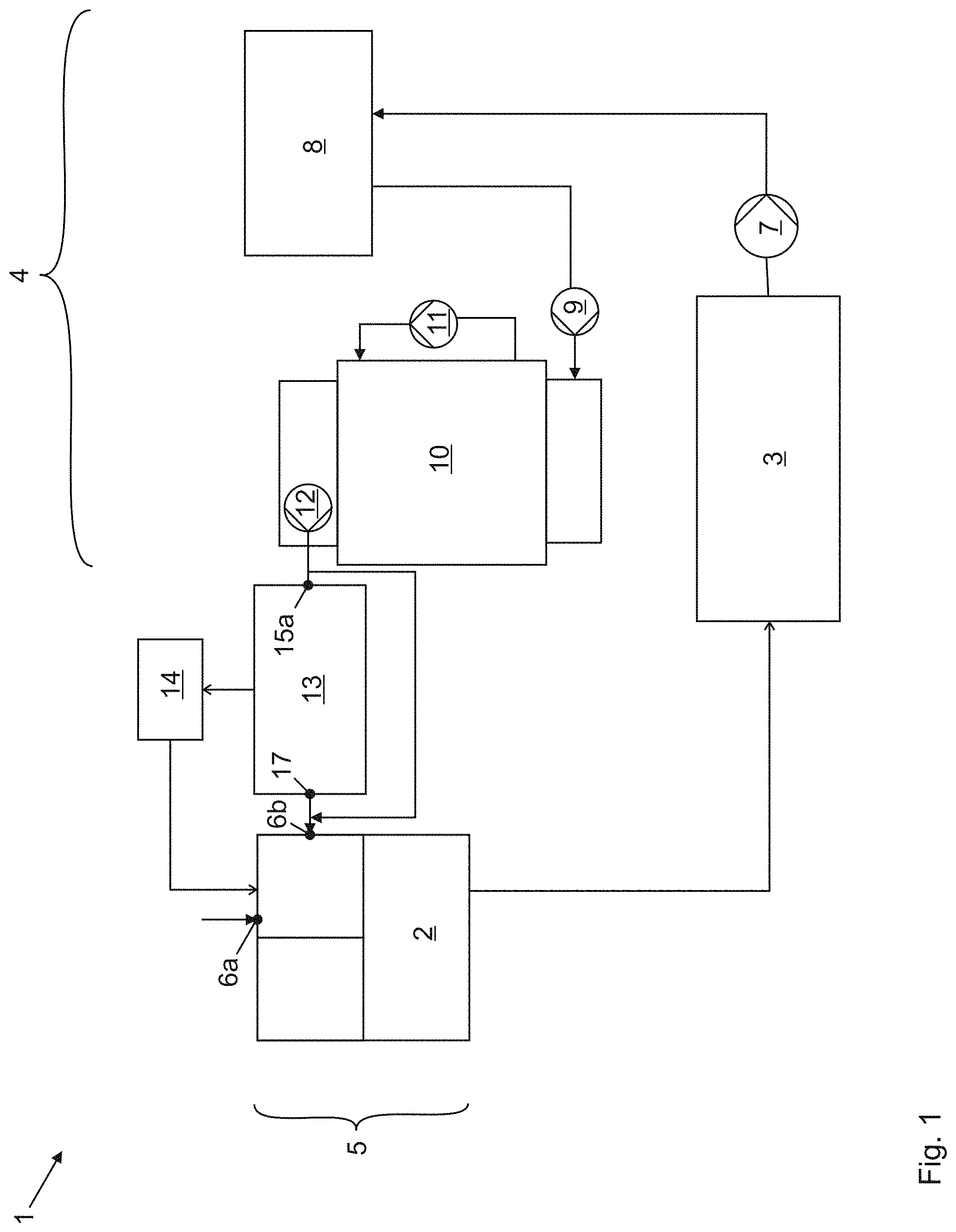 Patent US11774438 — Measurement set-up for a return cement suspension, construction site arrangement having a measurement set-up as well as method and use — Figure 1