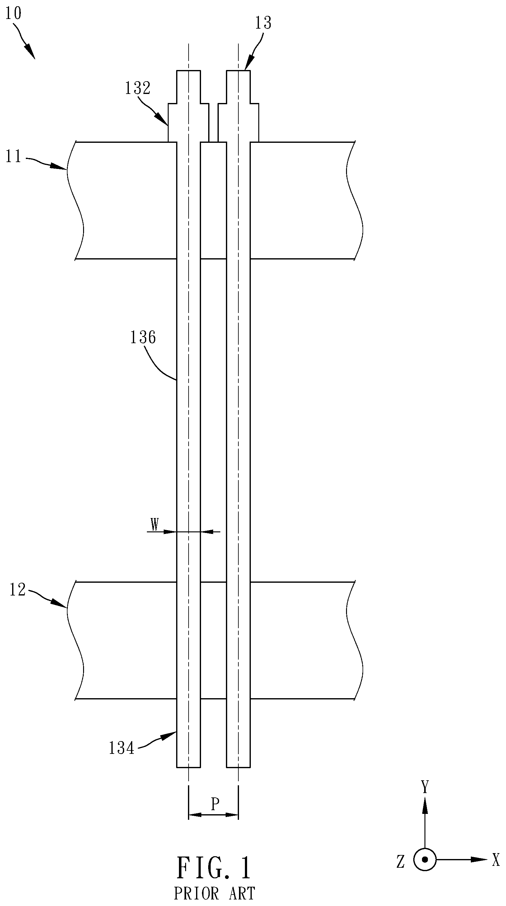 Patent US11774468 Figure 1 – Vertical probe head