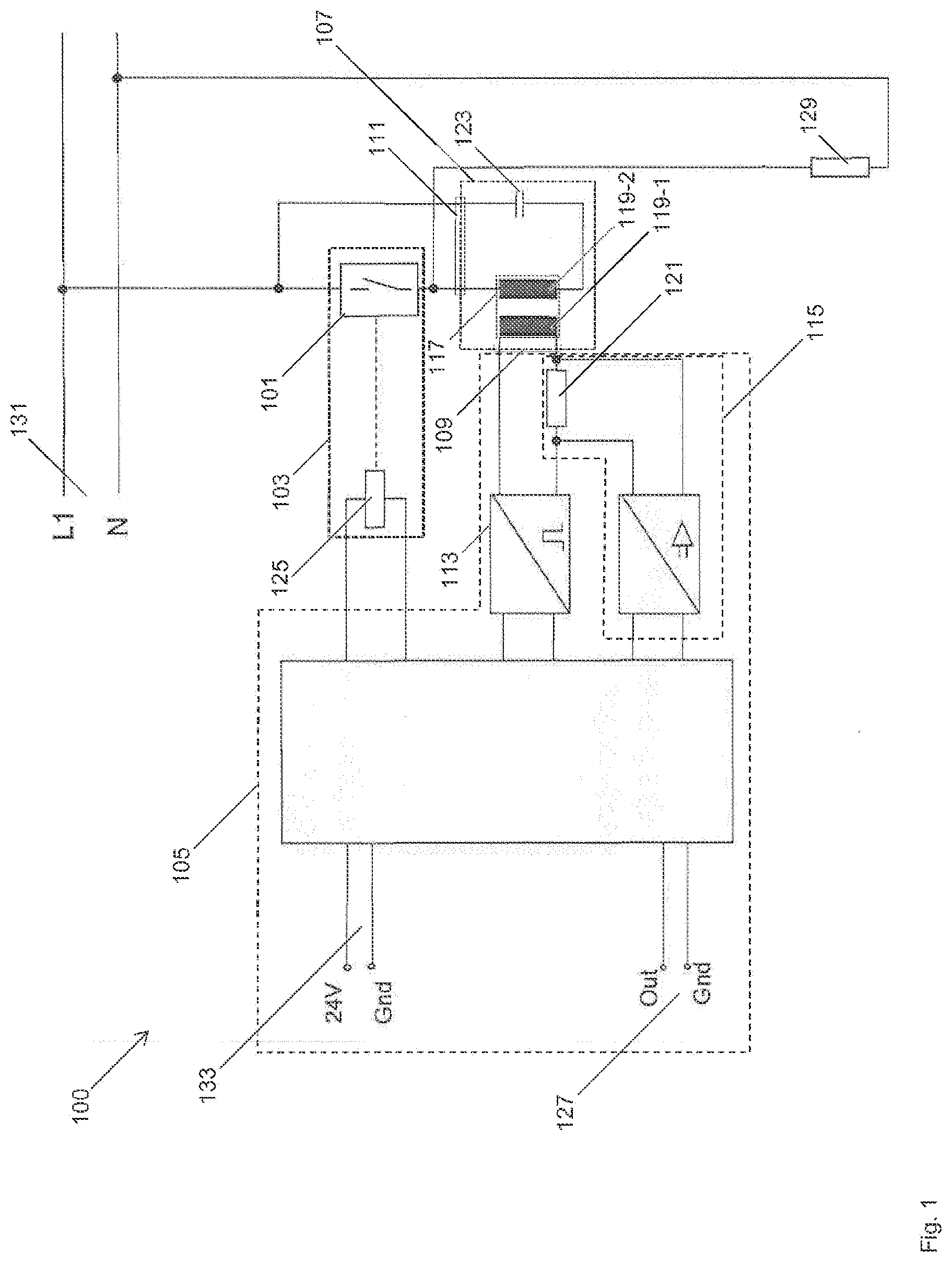 Patent US11774501 — Switching monitoring device — Figure 1