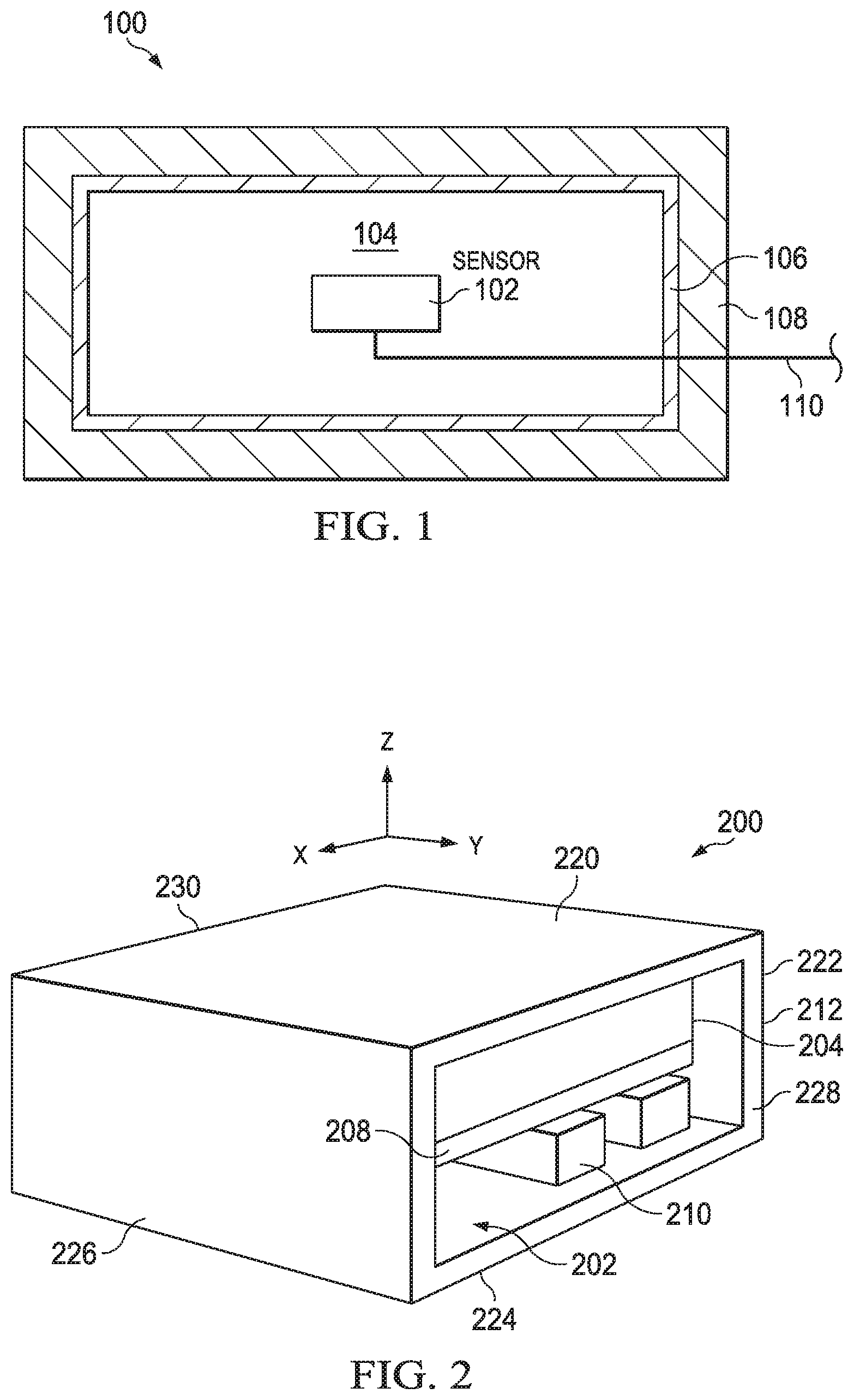 Patent US11774519 — Shielded sensor structure and method of making same — Figure 1