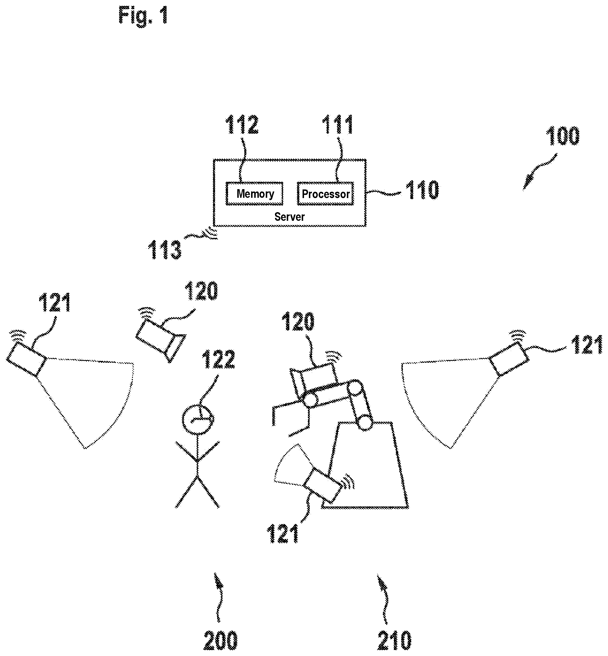 Patent US11774545 Figure 1 – Method for creating an object map for a factory environment