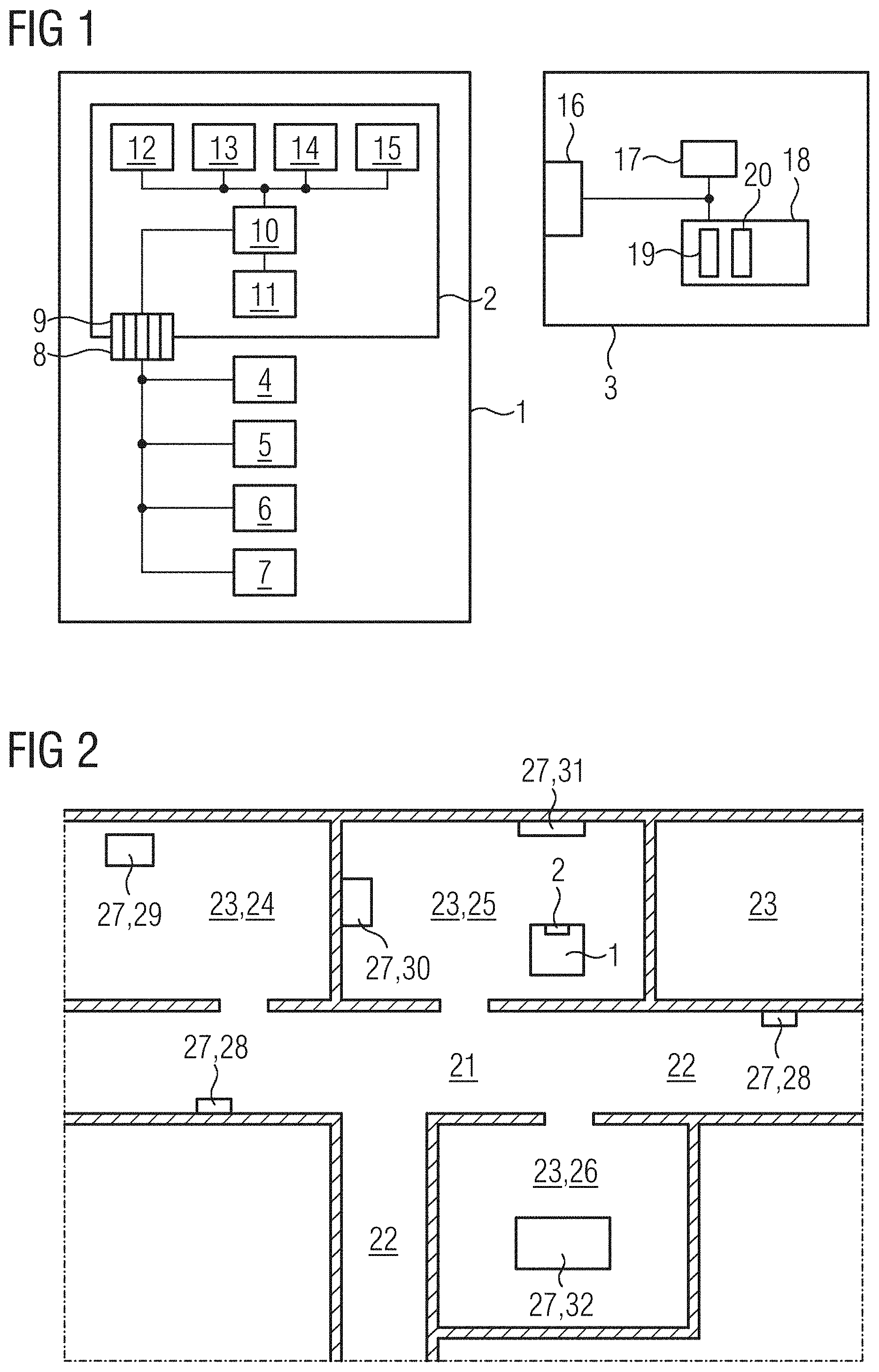 Patent US11774568 — Add-on module for a device, server unit, localization method, computer program, and corresponding storage medium — Figure 1