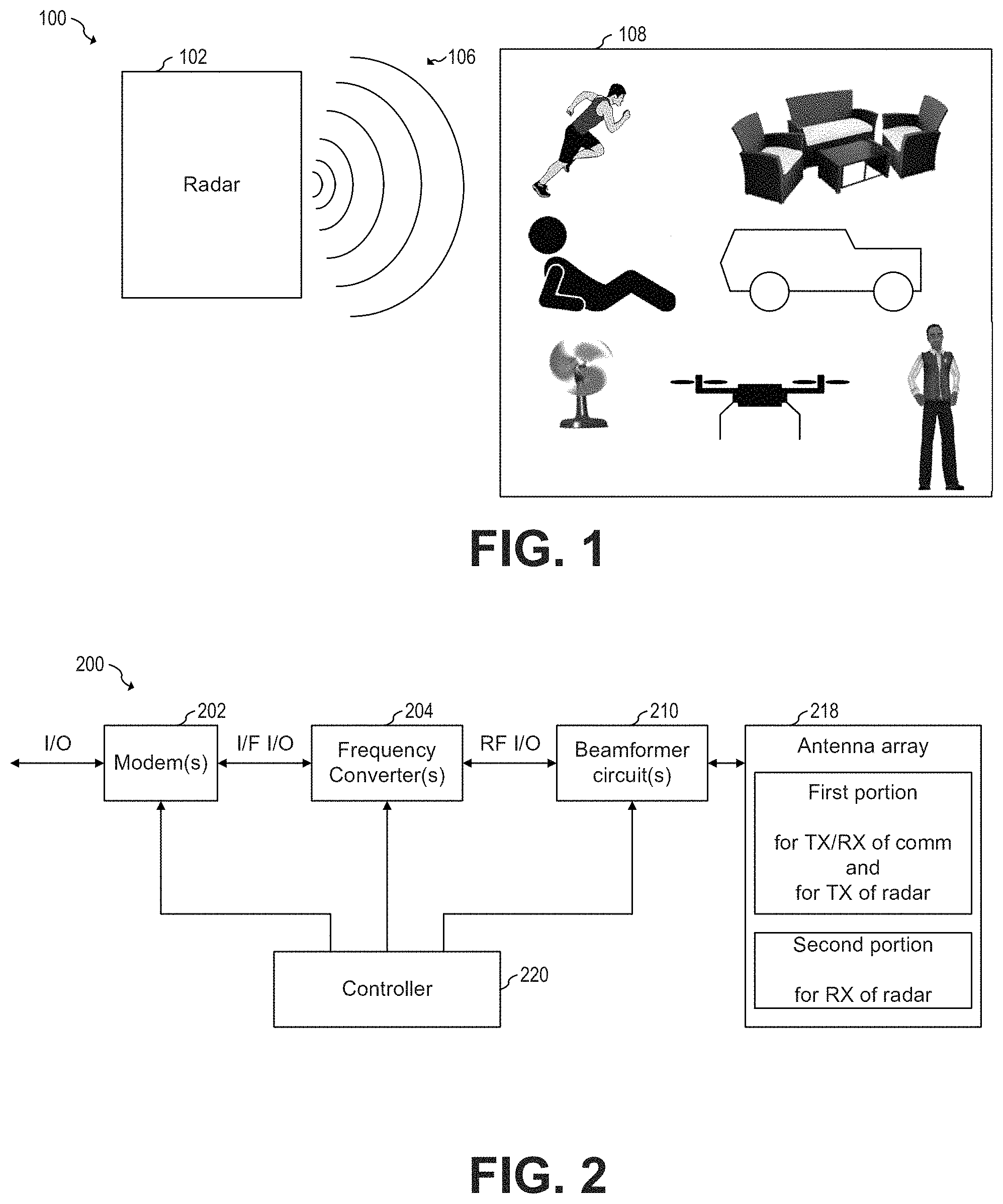 Patent US11774592 — Multimode communication and radar system resource allocation — Figure 1