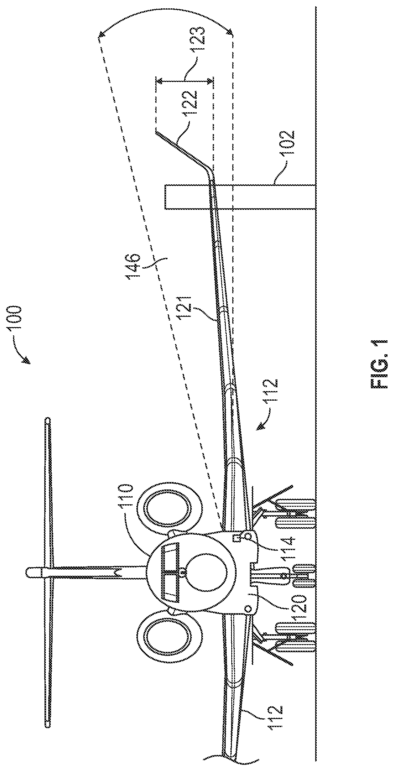 Patent US11774597 — Laser rangefinder systems with divergent lenses for aircraft wingtip collision avoidance systems — Figure 1