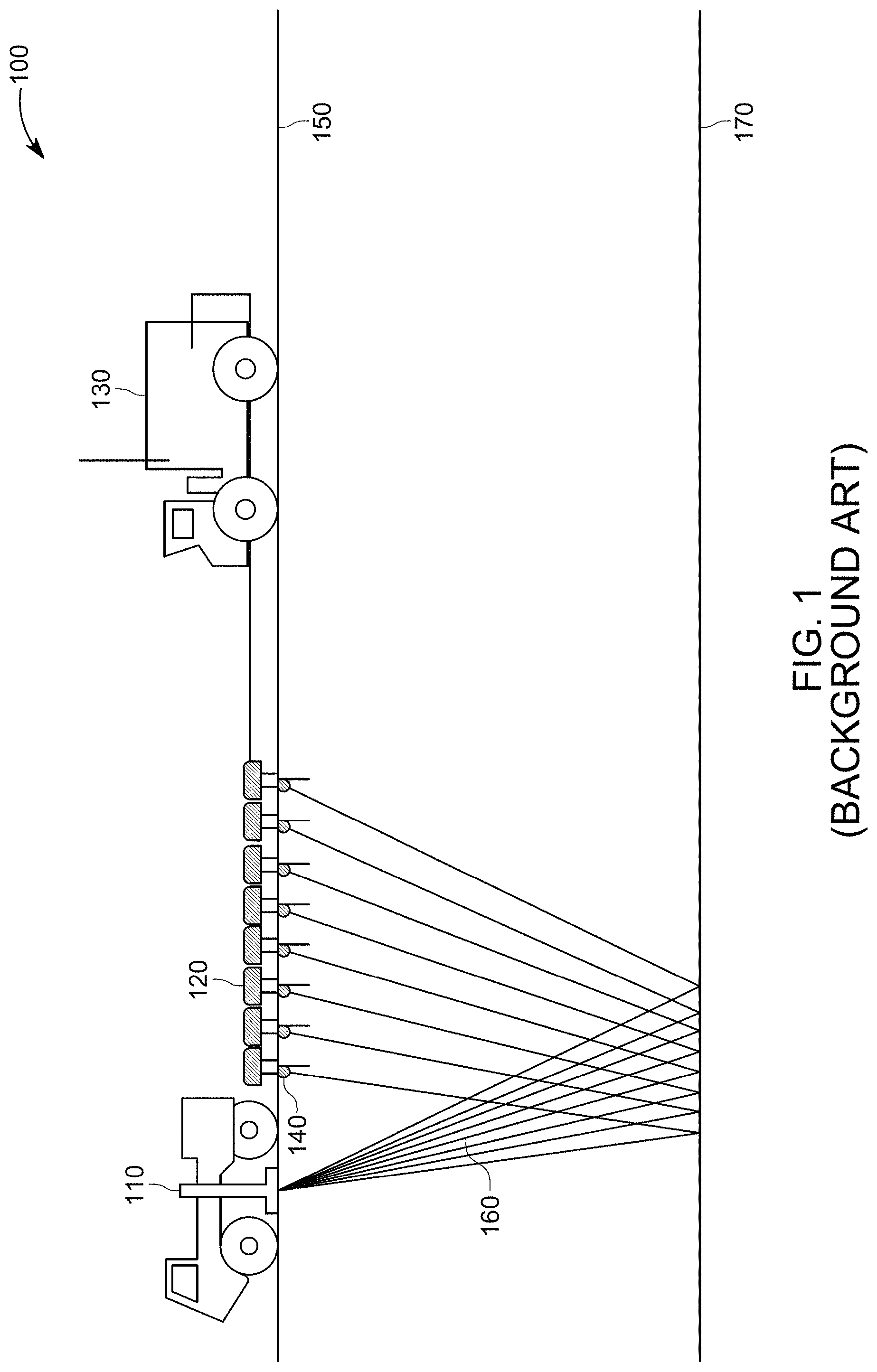 Patent US11774611 — Decentralized management of seismic source shooting — Figure 1