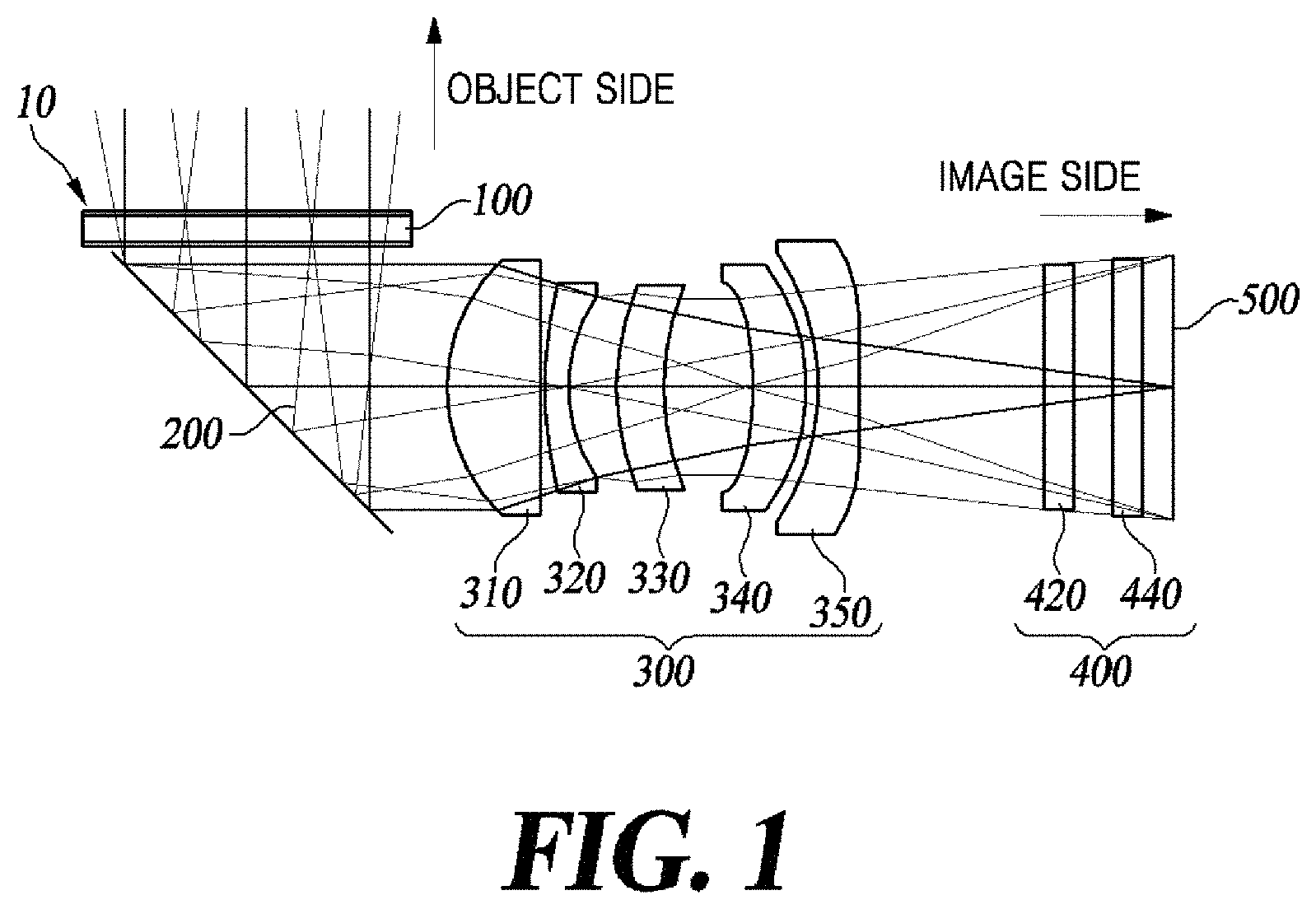 Patent US11774640 — Vehicle camera having high glass transition temperature lens — Figure 1