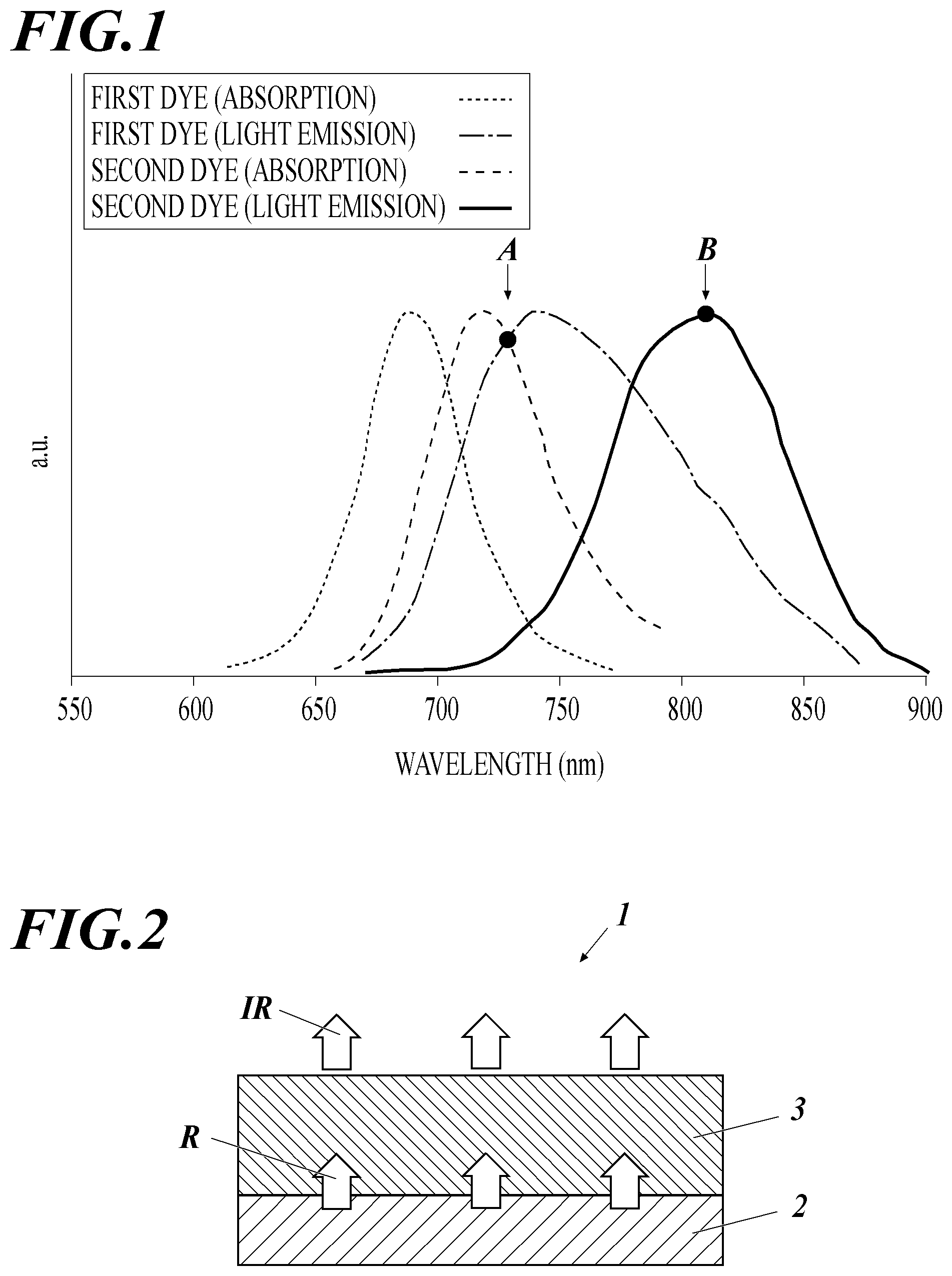 Patent US11774653 — Wavelength conversion film, light-emitting member, authentication device, wristband type electronic apparatus and biometric device — Figure 1
