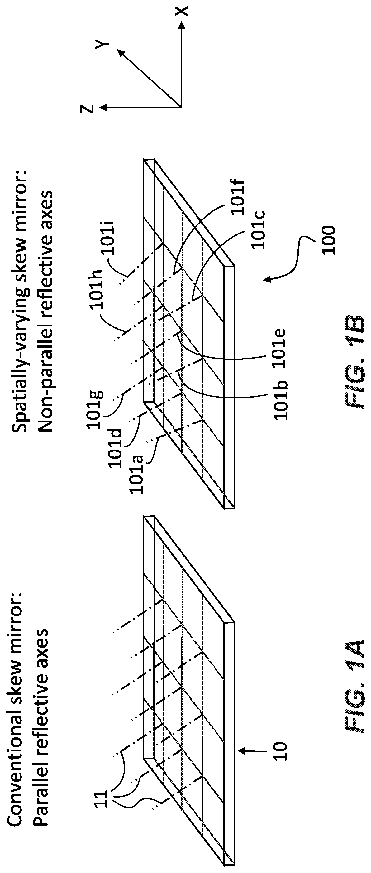 Patent US11774657 — Spatially varying skew mirrors — Figure 1
