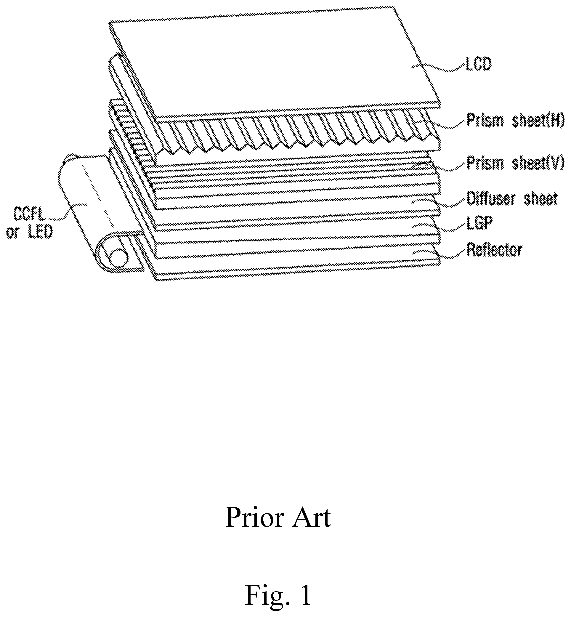 Patent US11774661 — Light emitting sheet including a cavity with protruding pattern and light unit including the same — Figure 1