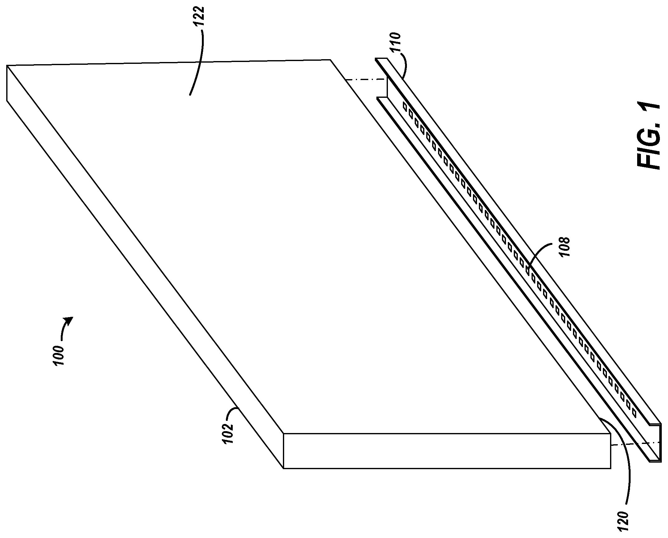 Patent US11774669 — Edge-lit solid-state lighting apparatus — Figure 1