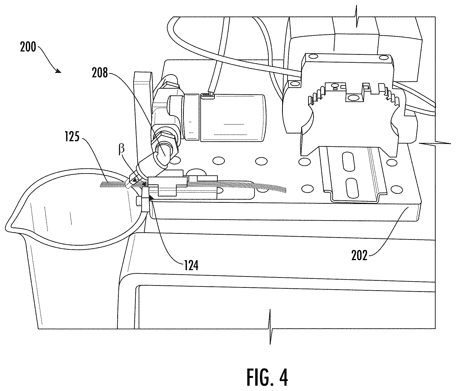 Patent US11774676 Figure 4 – Laser-cleaving of an optical fiber array with controlled cleaving angle