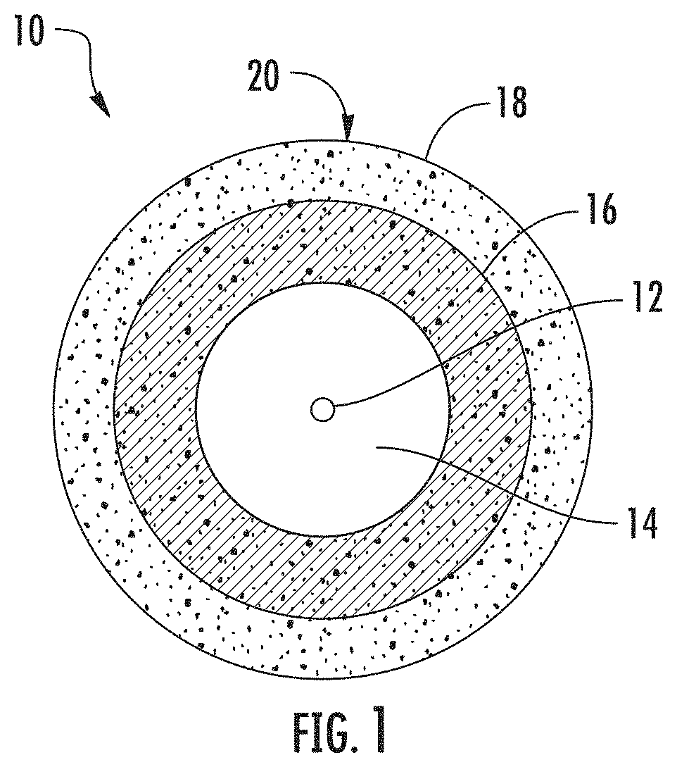 Patent US11774677 — Fiber optic cable assembly with overlapping bundled strength members, and fabrication method and apparatus — Figure 1