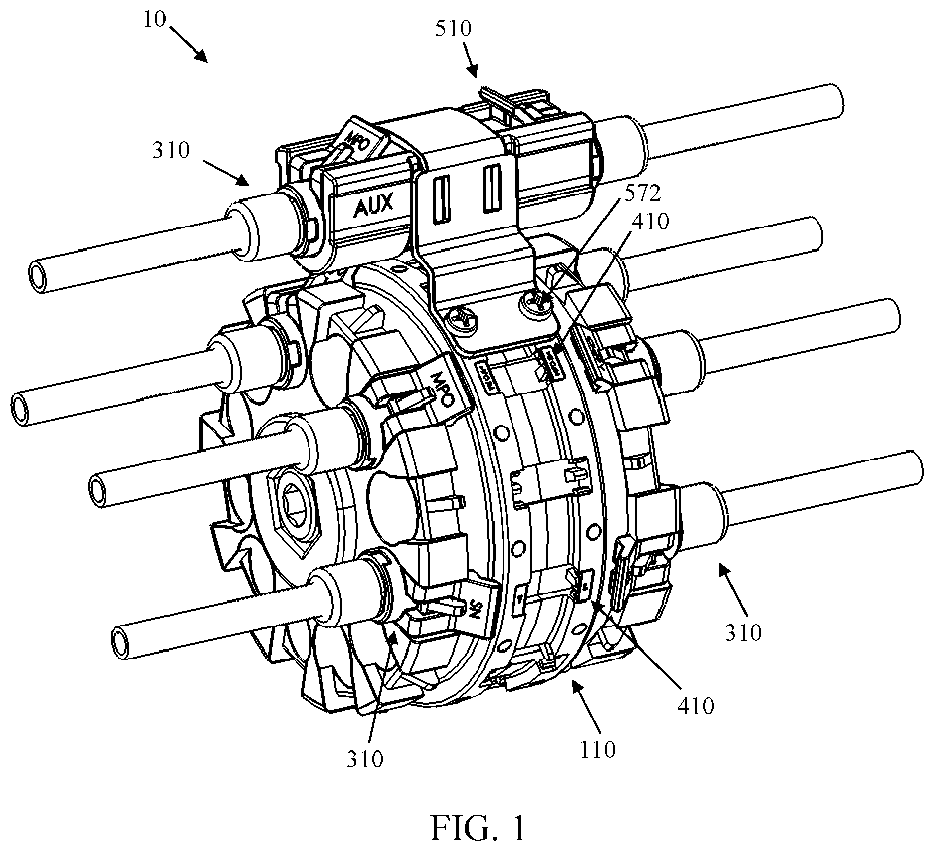 Patent US11774682 — Multiport assembly and associated components — Figure 1