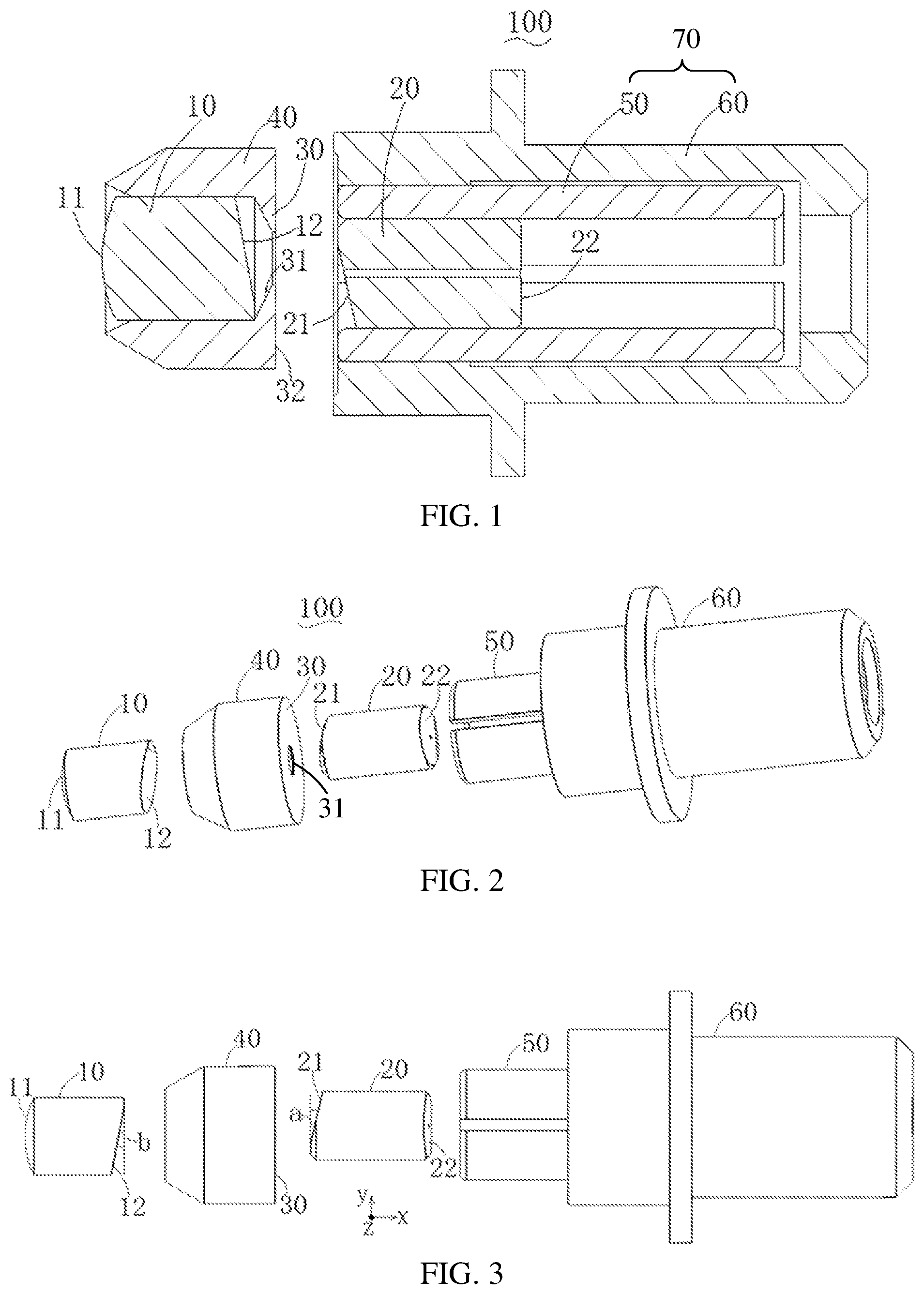 Patent US11774687 — Optical interface assembly and optical module — Figure 1