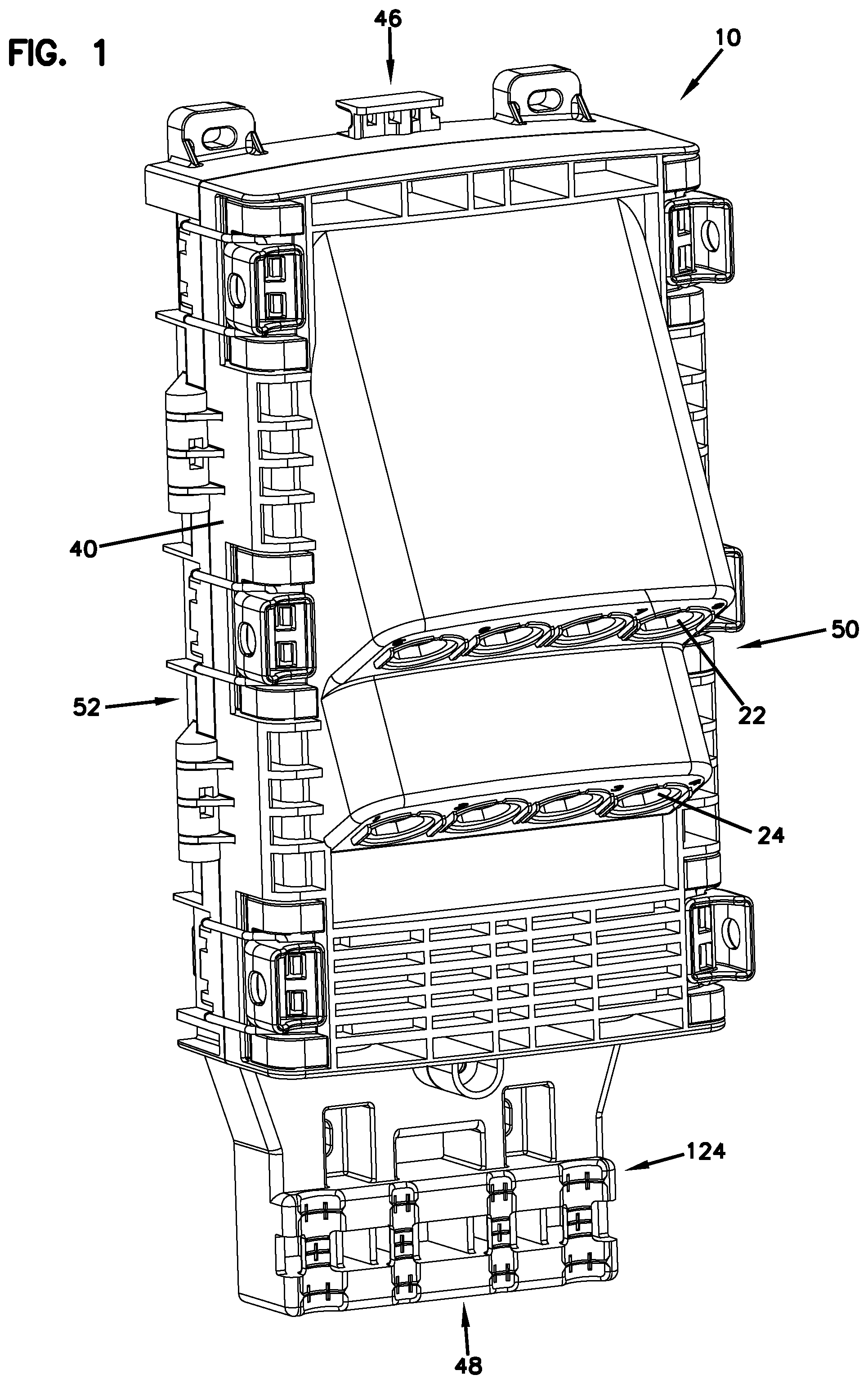 Patent US11774696 — Splitter module and enclosure for use therein — Figure 1