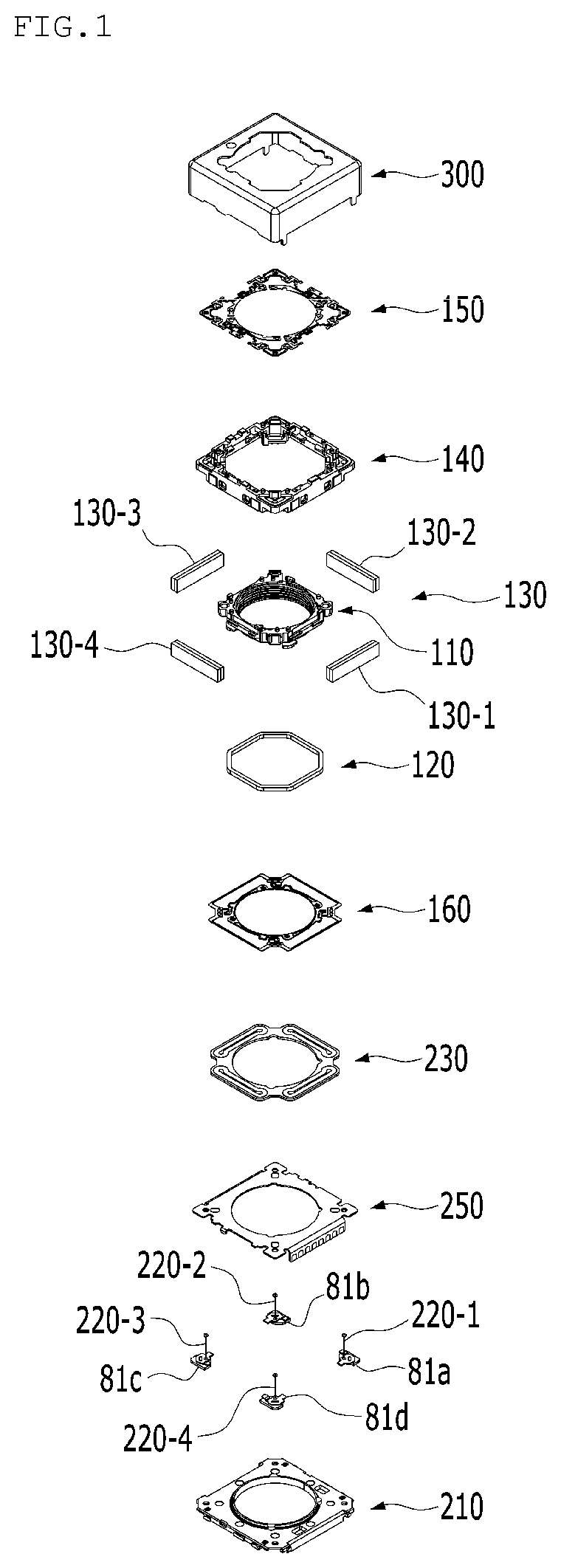Patent US11774703 — Lens driving device, and camera module and optical device including same — Figure 1