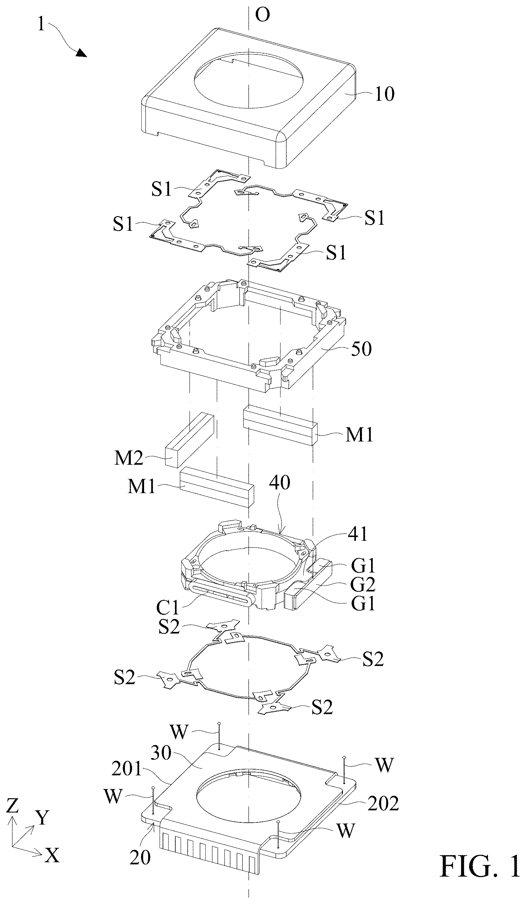 Patent US11774704 — Driving mechanism — Figure 1