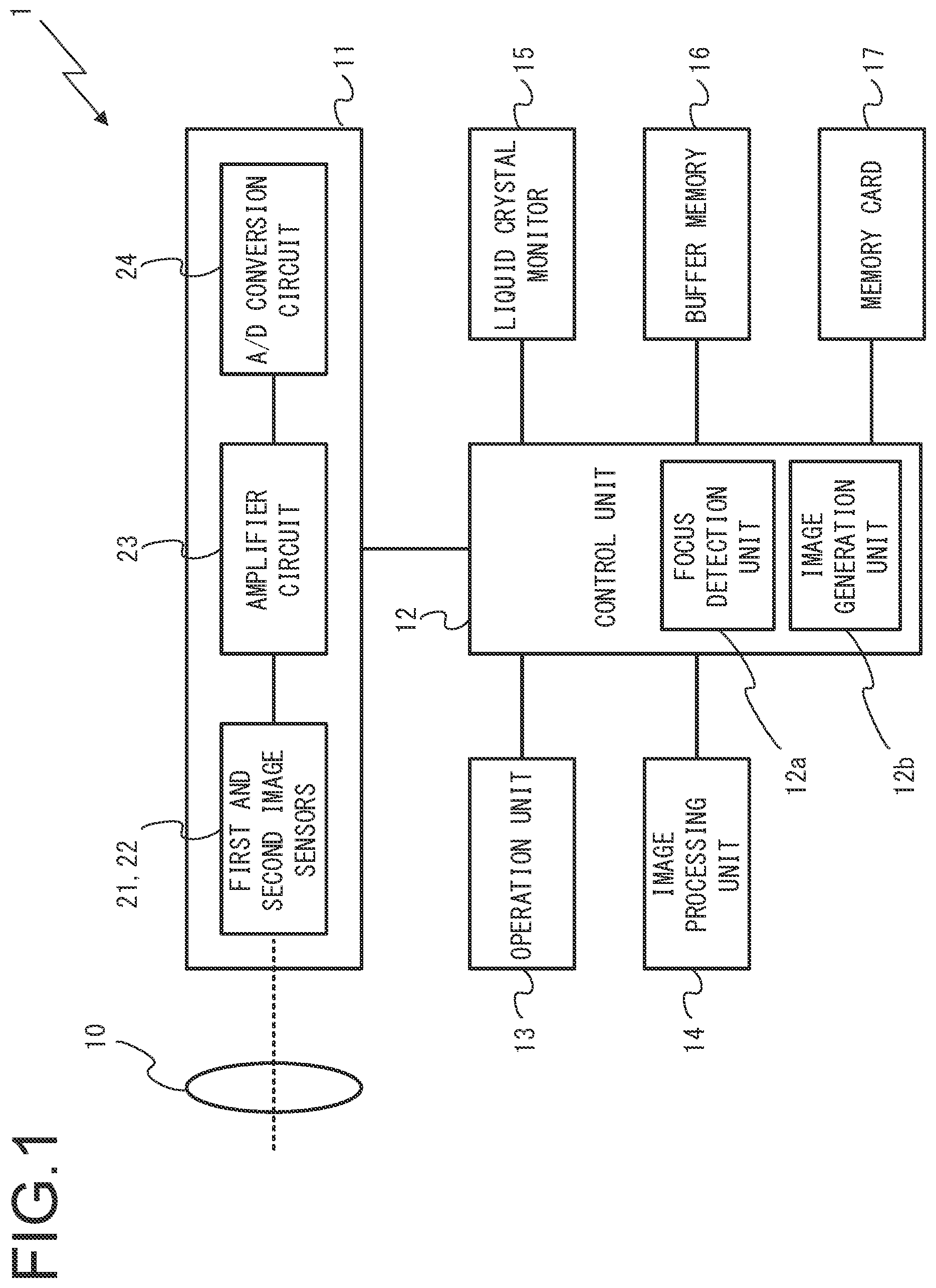 Patent US11774707 Figure 1 – Image sensor and image-capturing device