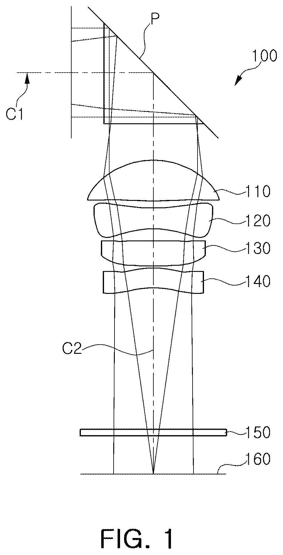 Patent US11774709 — Optical imaging system and portable electronic device — Figure 1