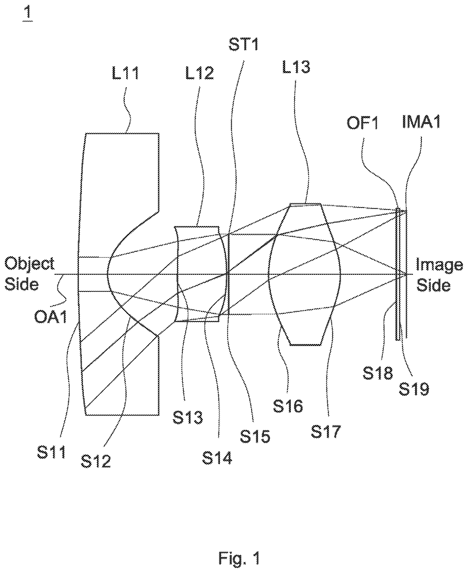 Patent US11774715 — Lens assembly — Figure 1