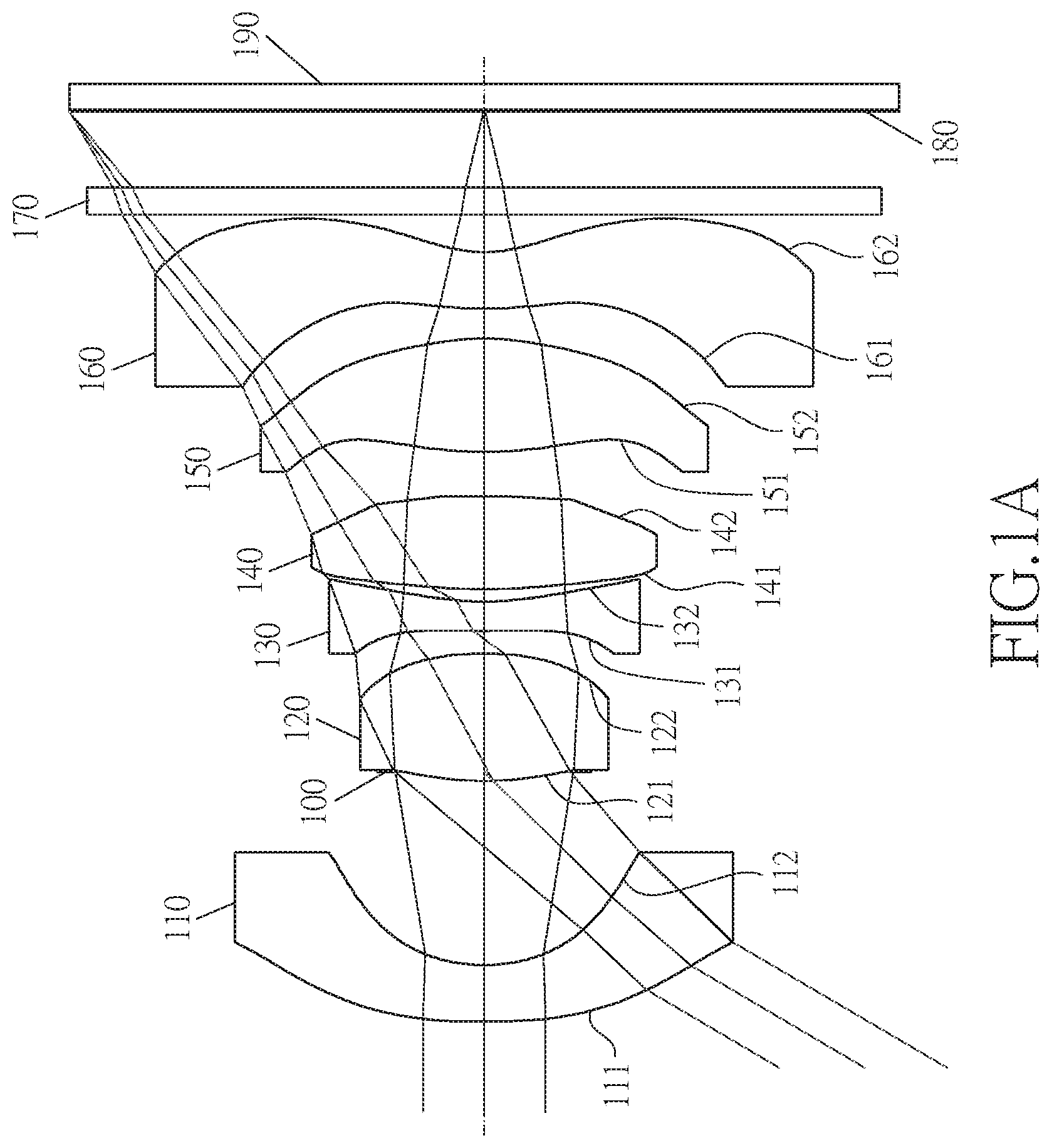Patent US11774716 — Optical imaging lens device — Figure 1