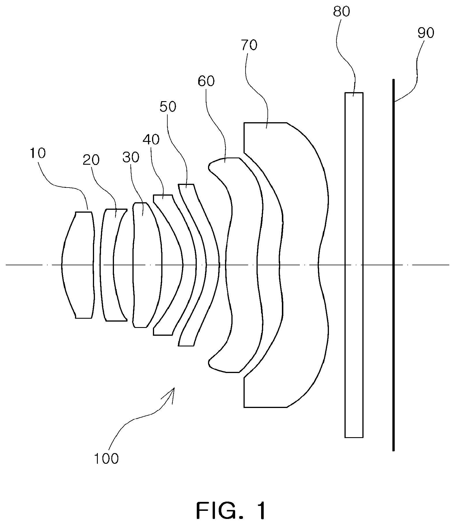 Patent US11774717 — Lens module — Figure 1