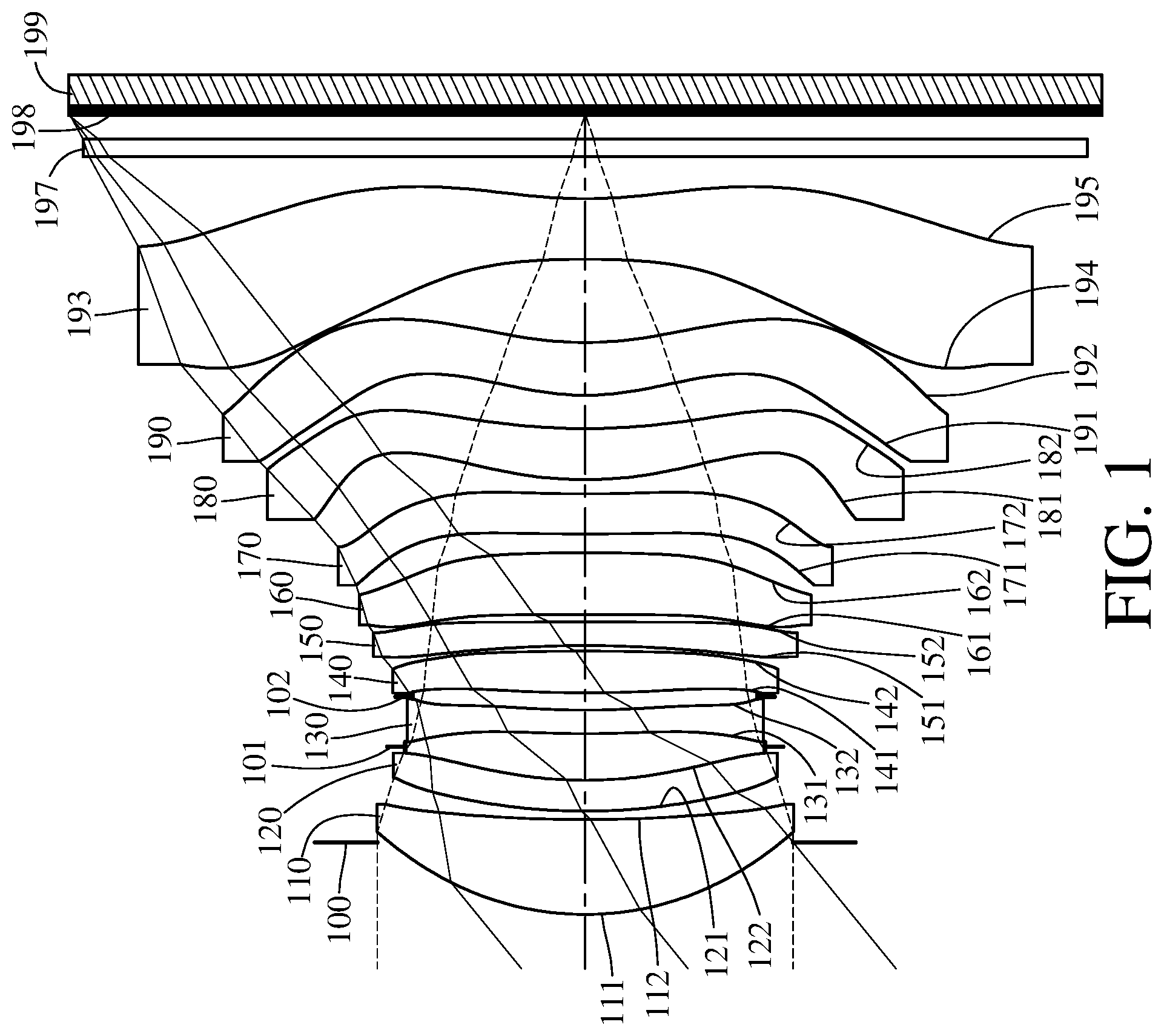Patent US11774721 — Image capturing optical system, image capturing unit and electronic device — Figure 1