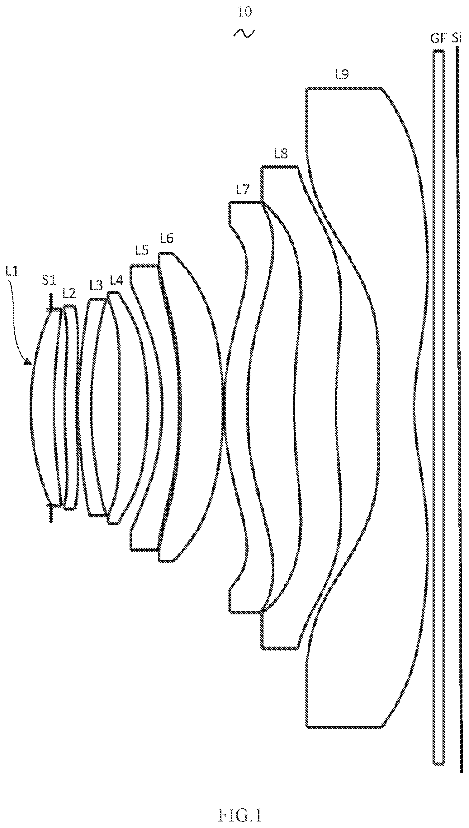 Patent US11774722 Figure 1 – Camera optical lens