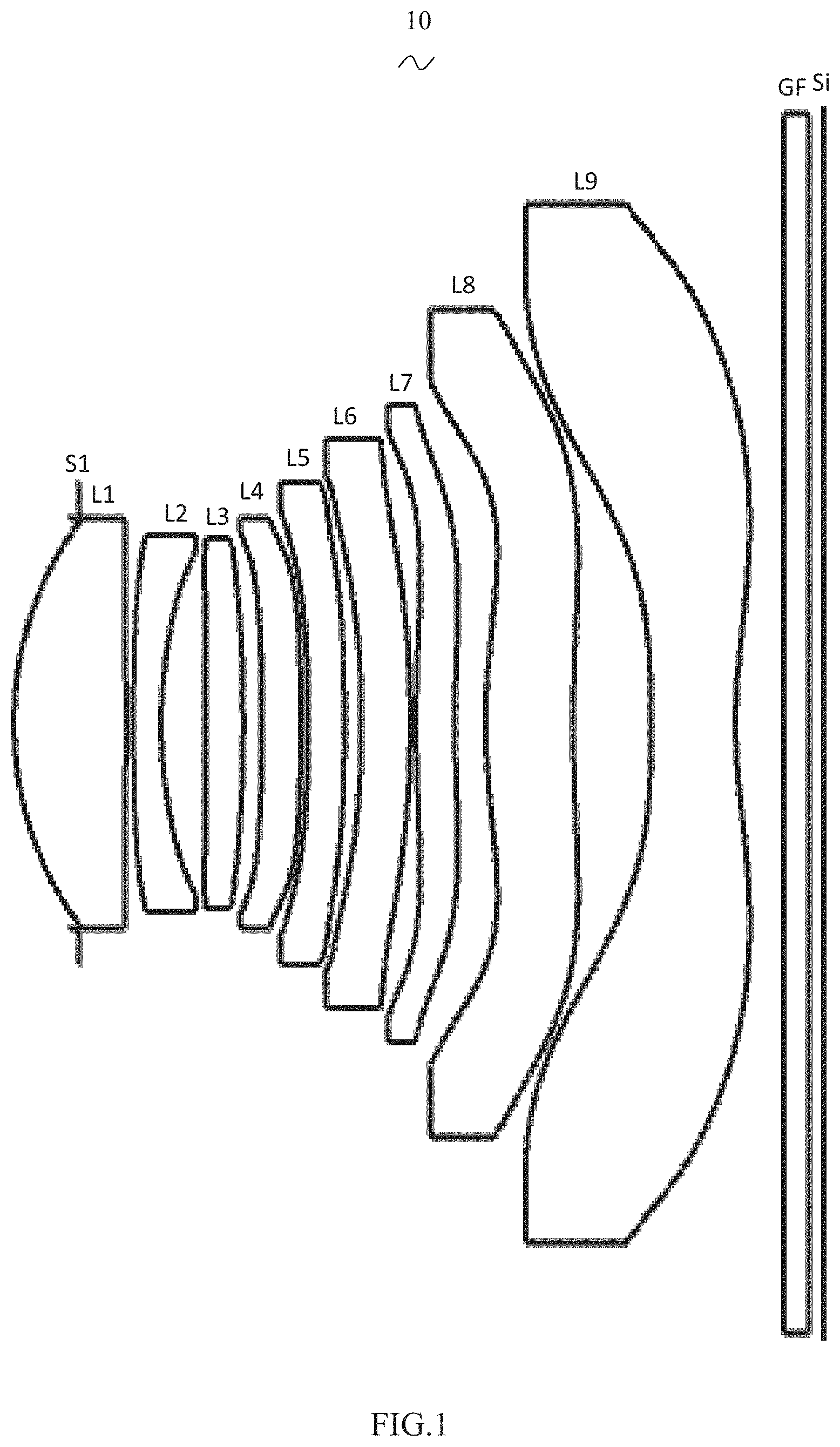 Patent US11774723 — Camera optical lens — Figure 1