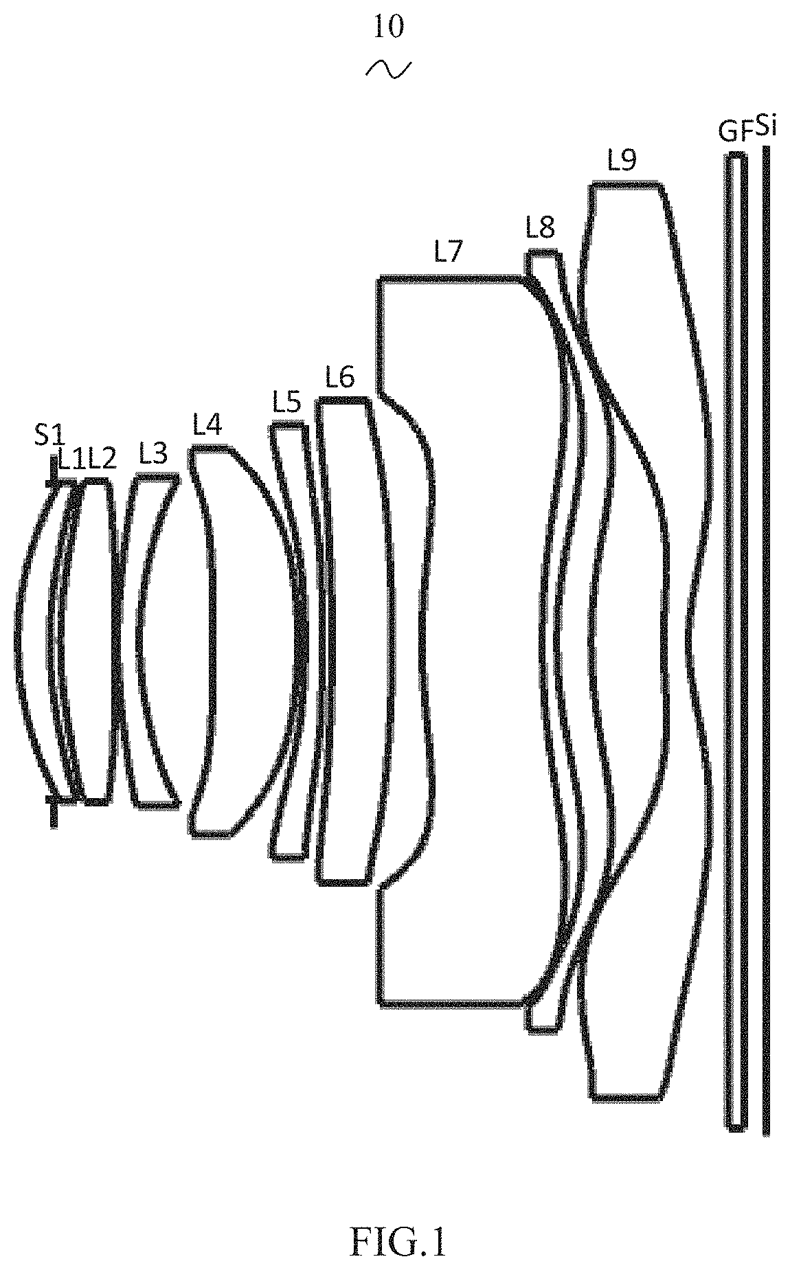 Patent US11774724 Figure 1 – Camera optical lens