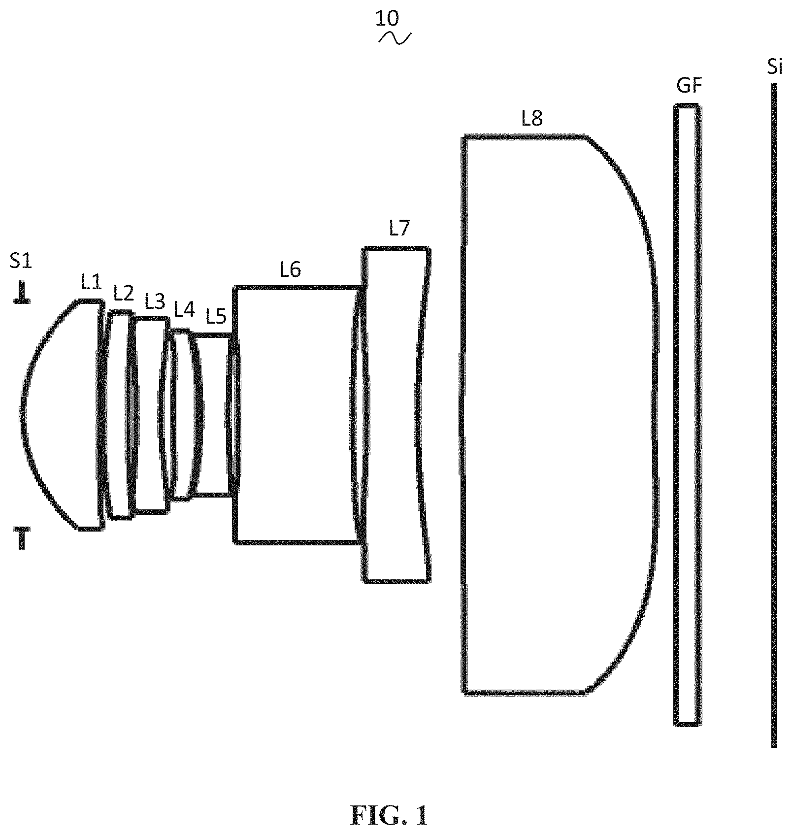 Patent US11774727 — Camera optical lens — Figure 1