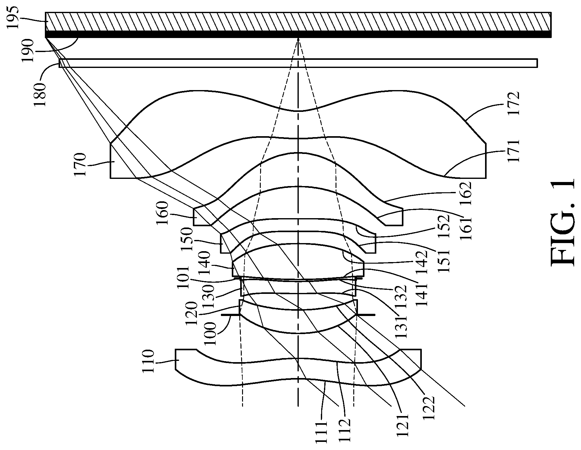 Patent US11774728 — Photographing optical lens system, image capturing unit and electronic device — Figure 1