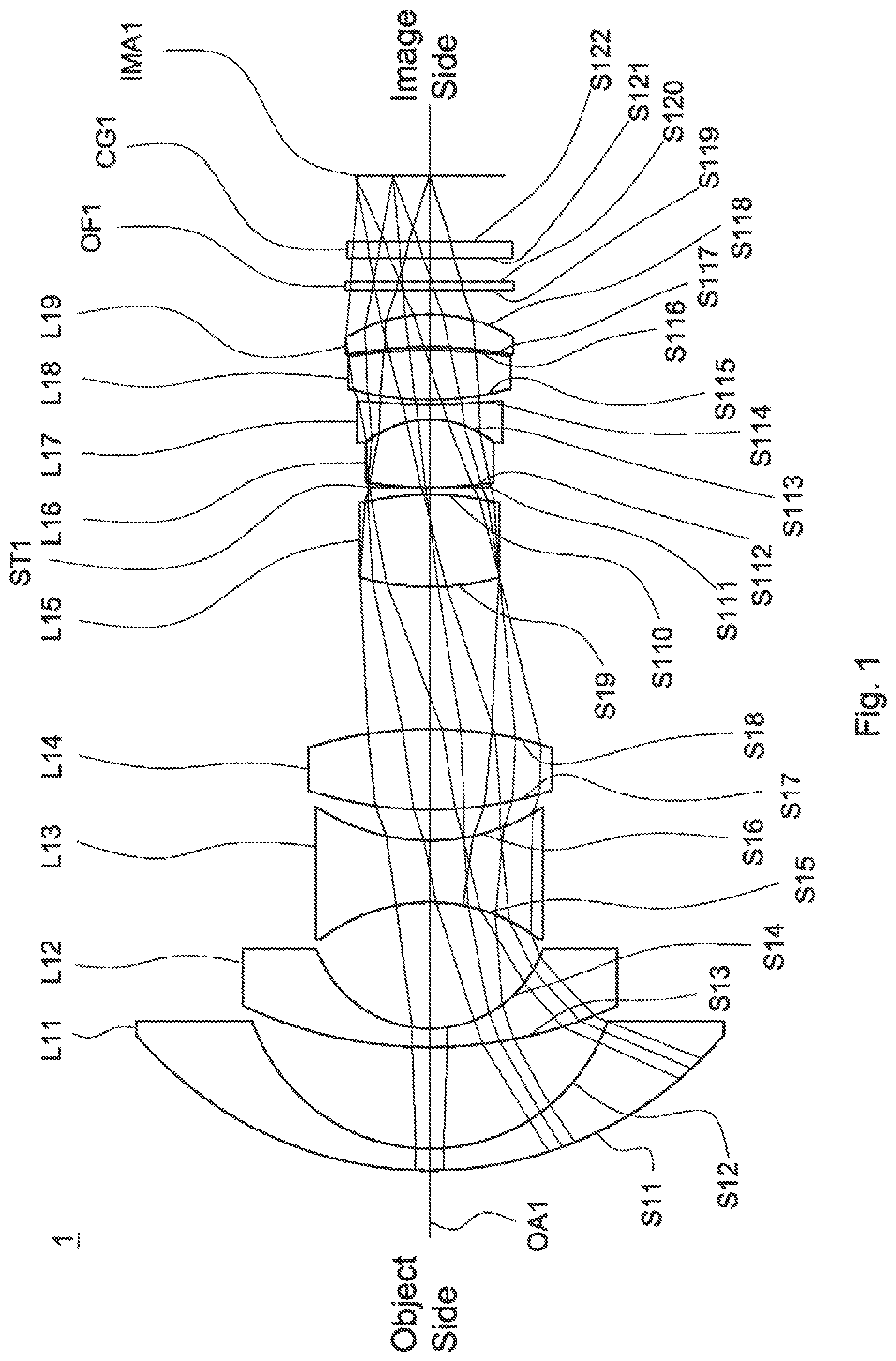 Patent US11774729 Figure 1 – Wide-angle lens assembly
