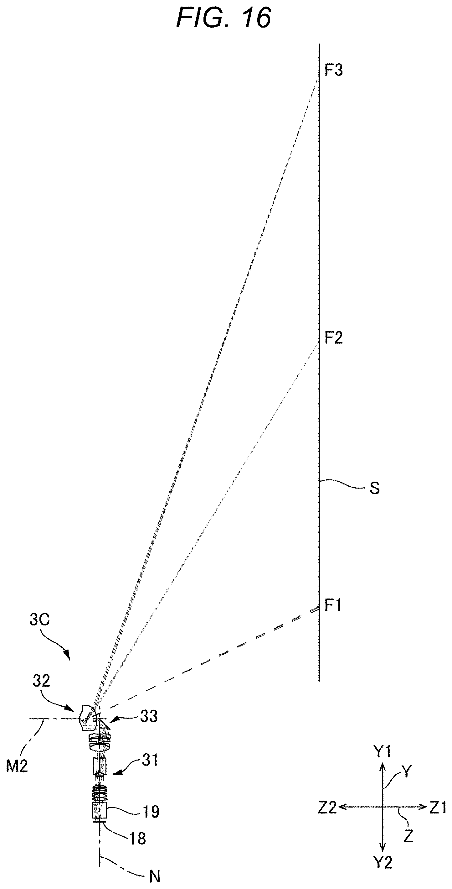 Patent US11774731 Figure 16 – Optical system, projector, and imaging apparatus