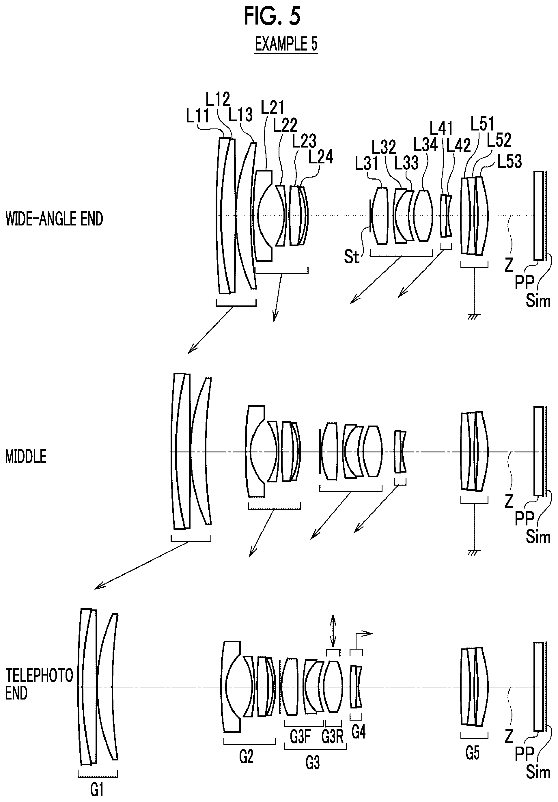 Patent US11774733 Figure 5 – Zoom lens and imaging apparatus