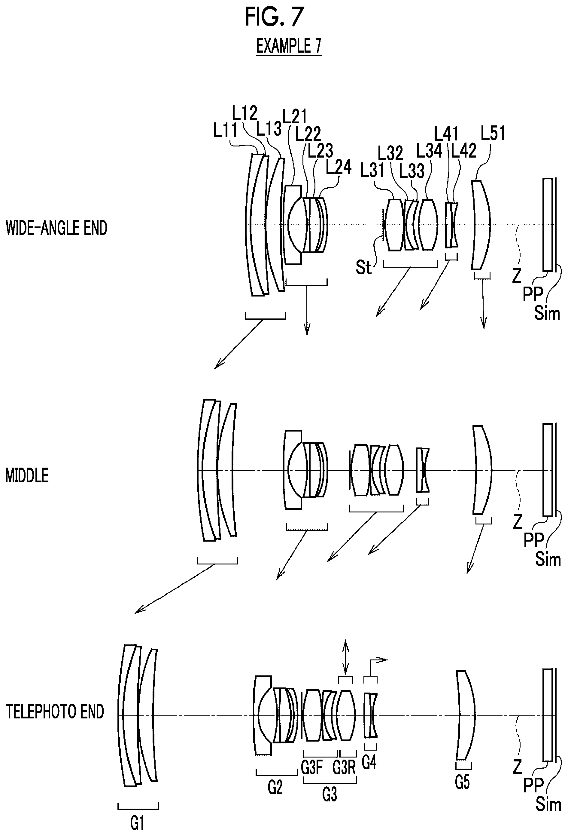 Patent US11774733 Figure 7 – Zoom lens and imaging apparatus