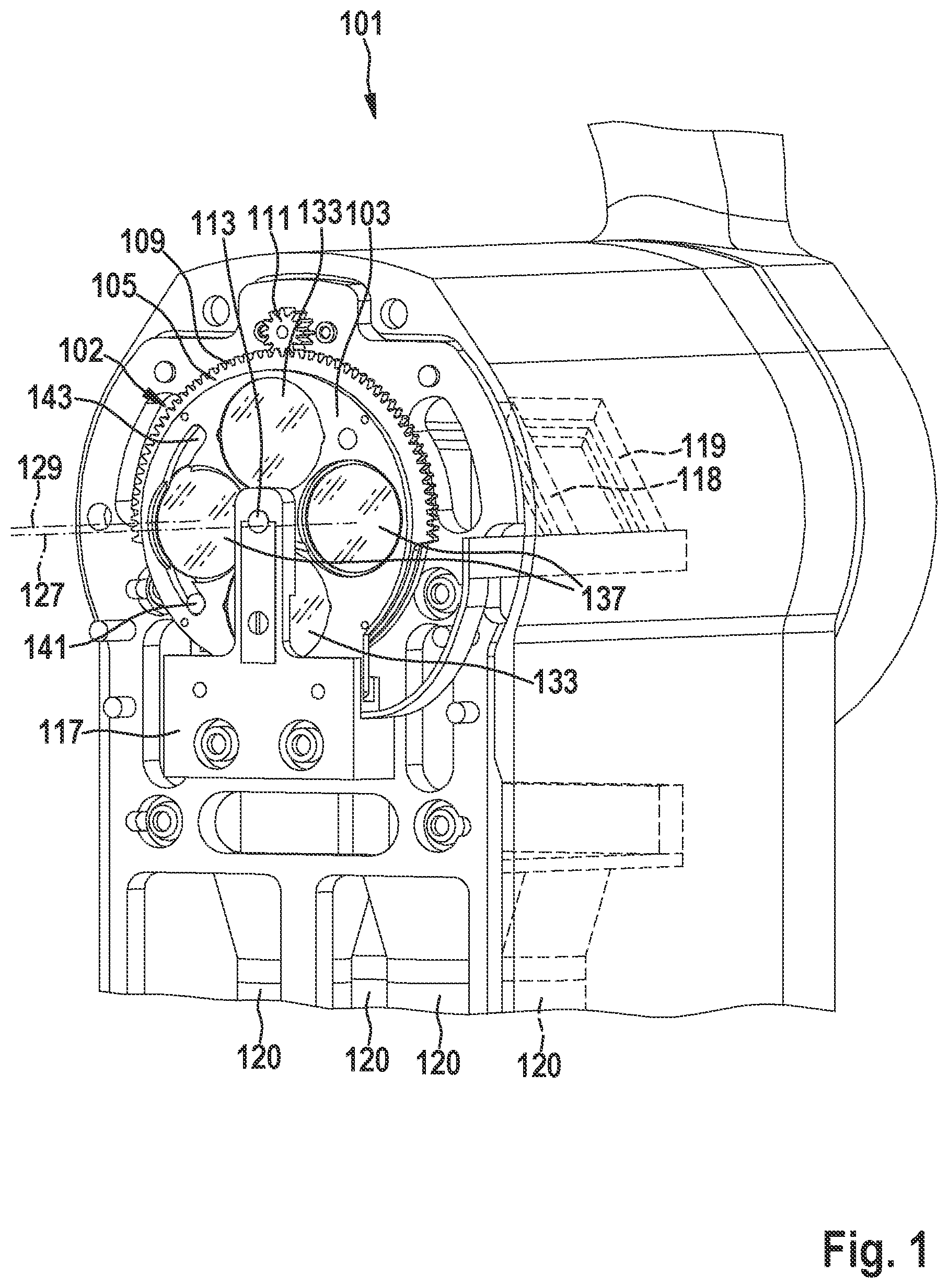 Patent US11774736 — Filter switching device for an optical observation instrument with two optical paths, optical observation instrument and method for switching a filter of an optical observation instrument — Figure 1