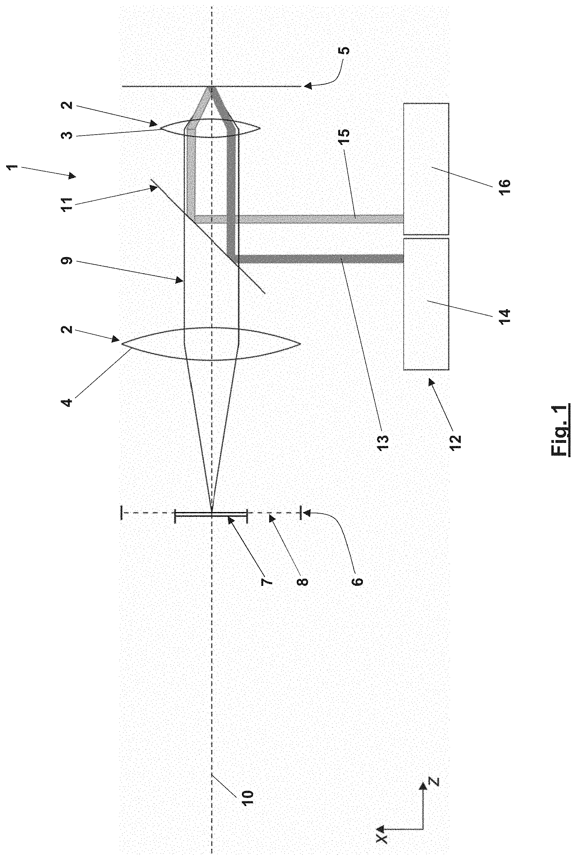 Patent US11774740 Figure 1 – Apparatus for monitoring a focal state of microscope