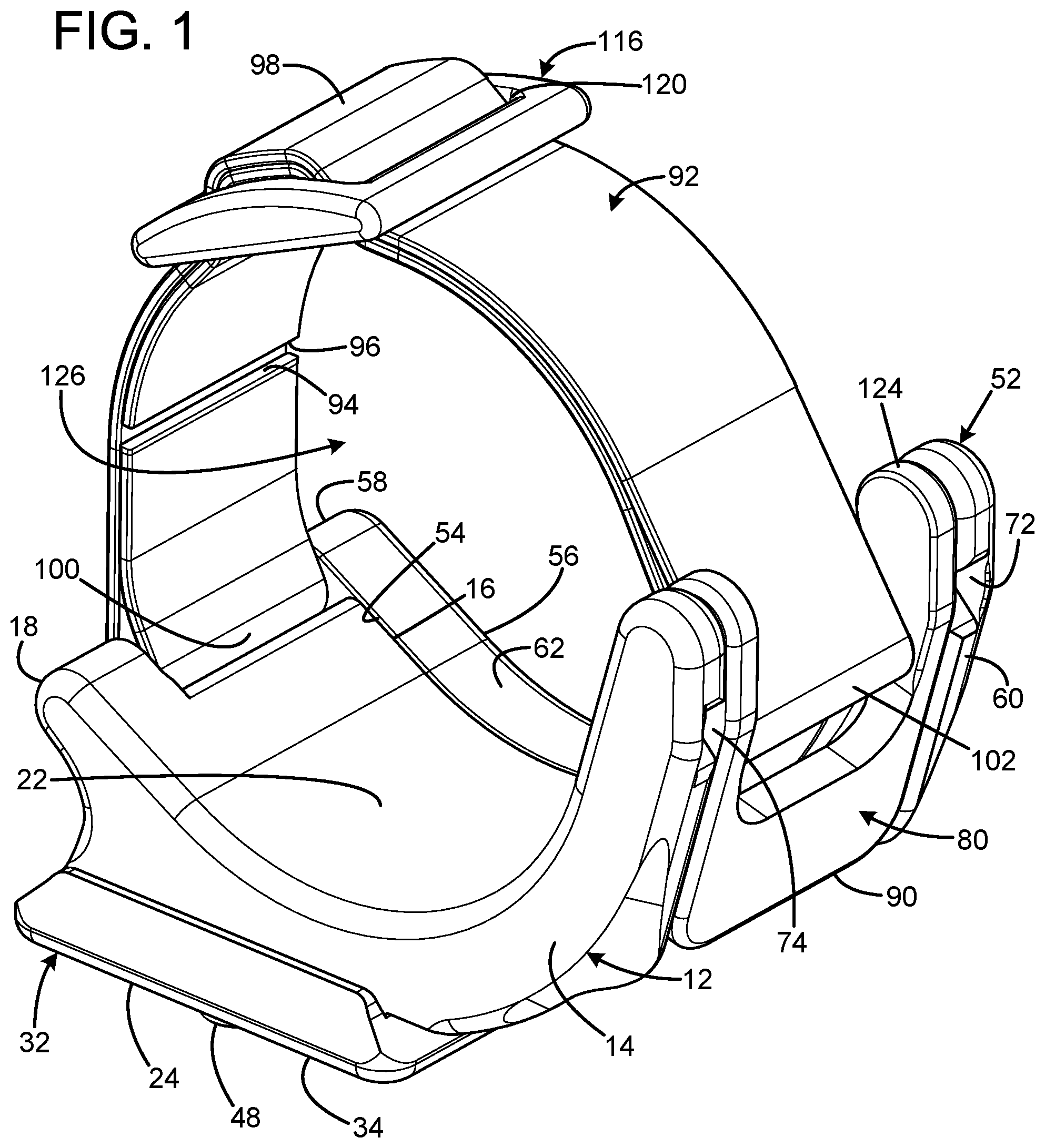 Patent US11774741 Figure 1 – Support facility for a binocular